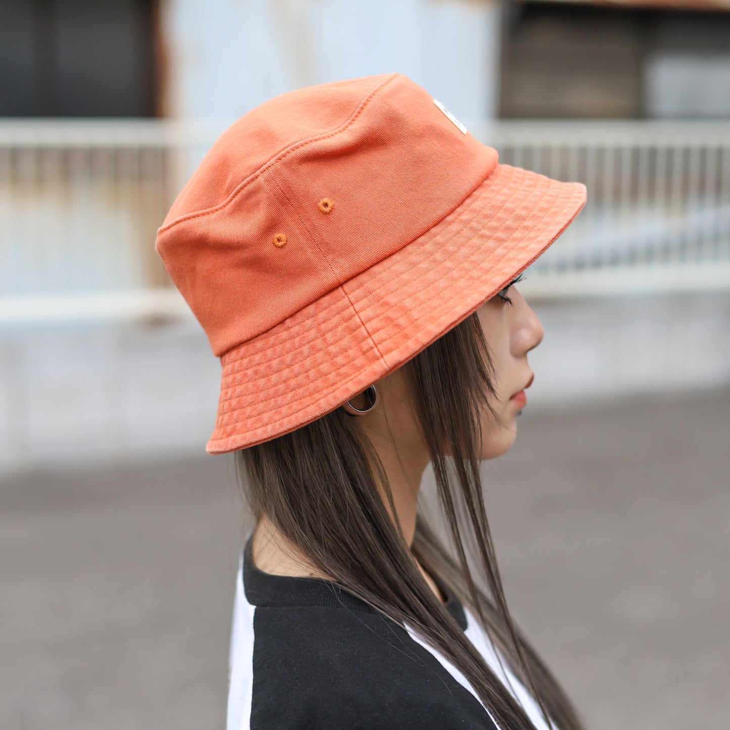 BRIXTON / WOODBURN PACKABLE BUCKET HAT (TERRACOTTA SOL WASH)