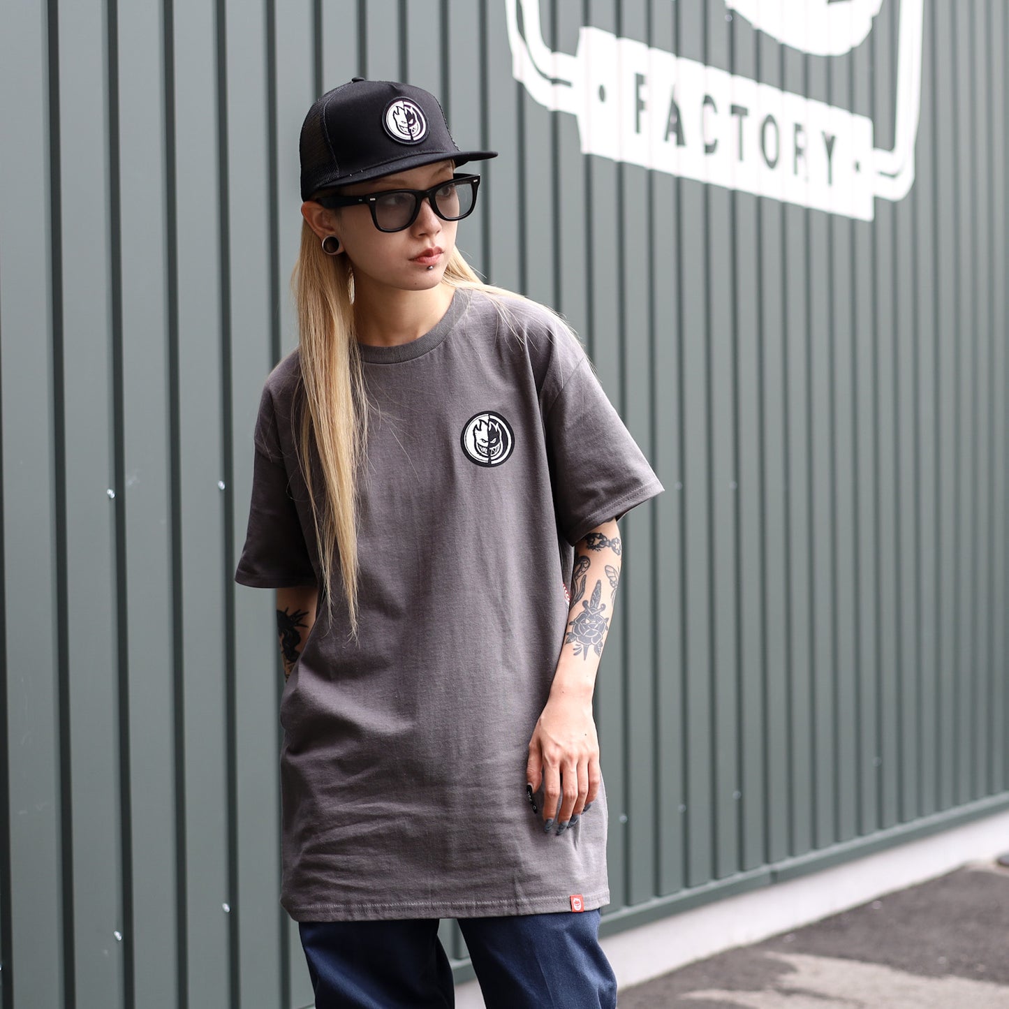 SPITFIRE / YIN YANG TEE (CHARCOAL)