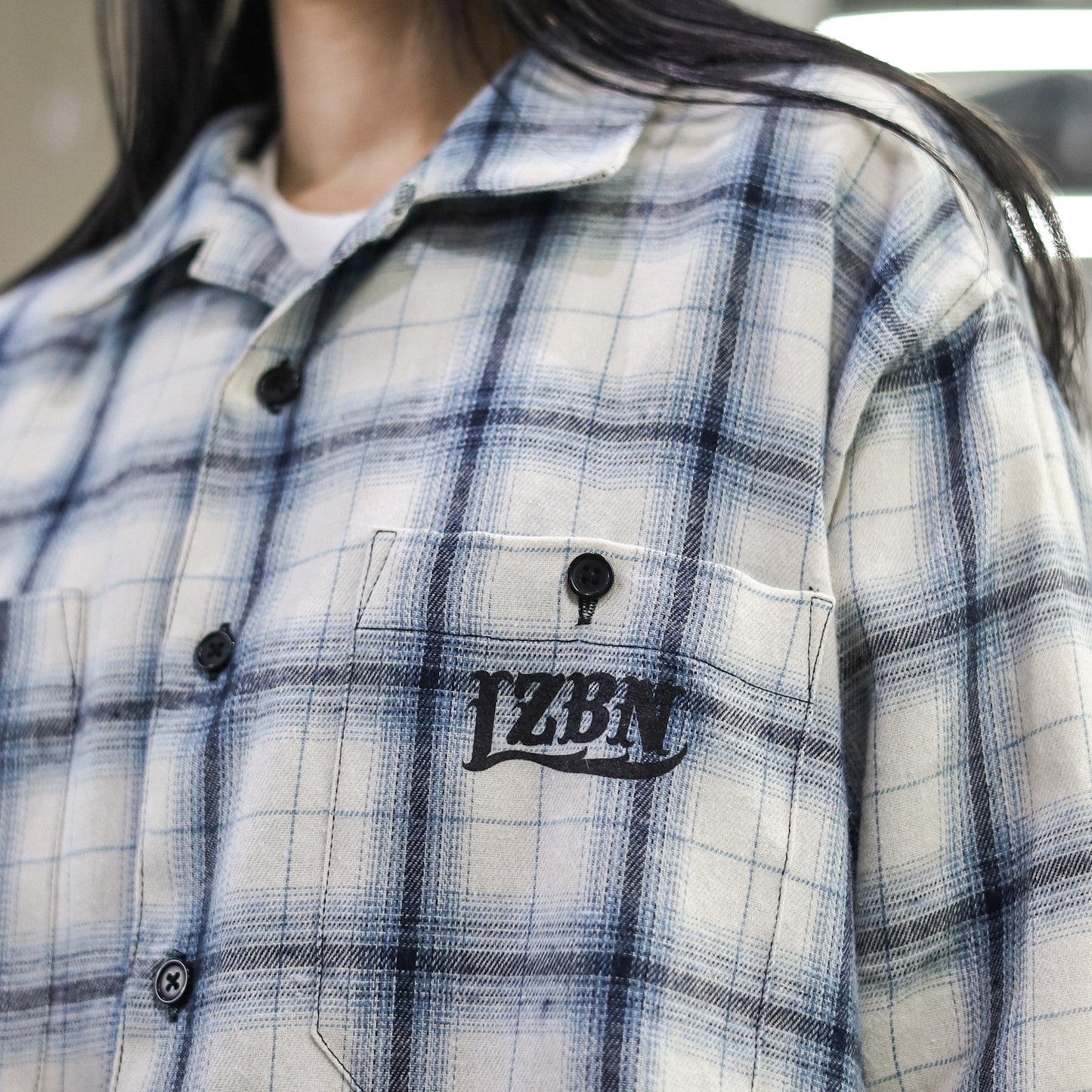 LZBN / LZBN LOGO RELAXED FLANNEL SHIRT (UNBLEACHED)