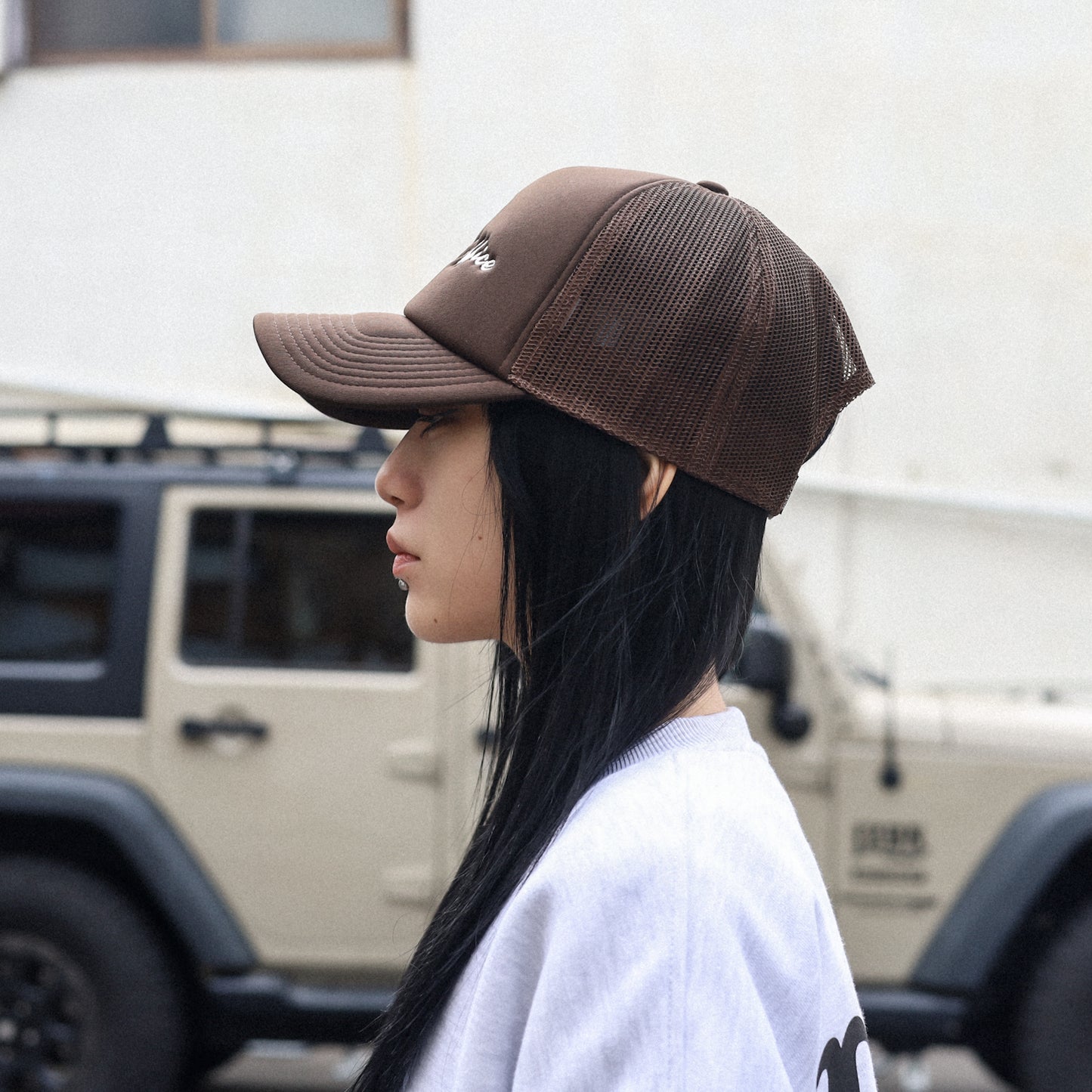 BRIXTON / OUT OF OFFICE HP TRUCKER CAP (PINECONE BROWN/PINECONE BROWN)