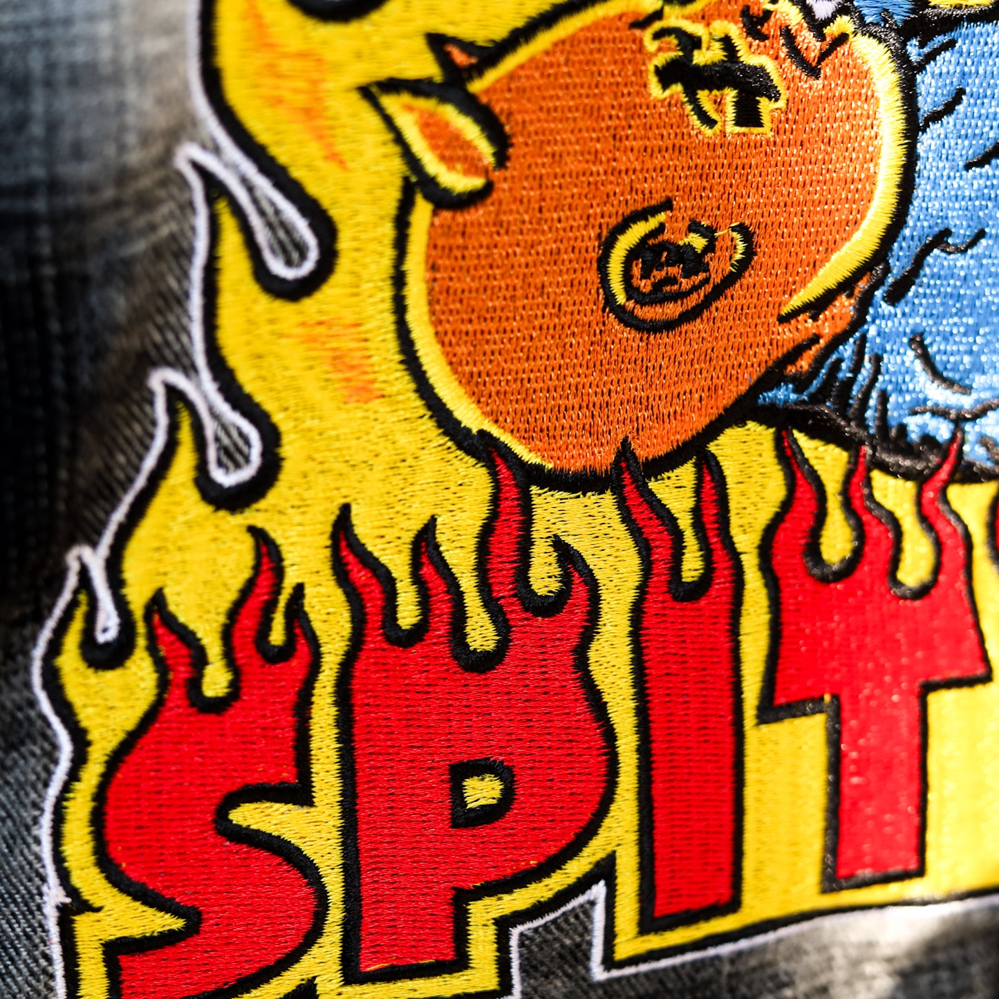 SPITFIRE / DEMONSEED HOODED FLANNEL SHIRT (BLACK/WHITE)