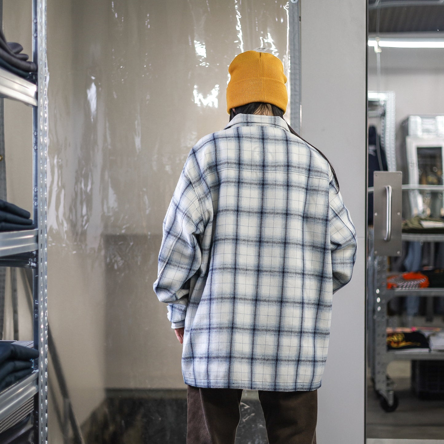 LZBN / LZBN LOGO RELAXED FLANNEL SHIRT (UNBLEACHED)