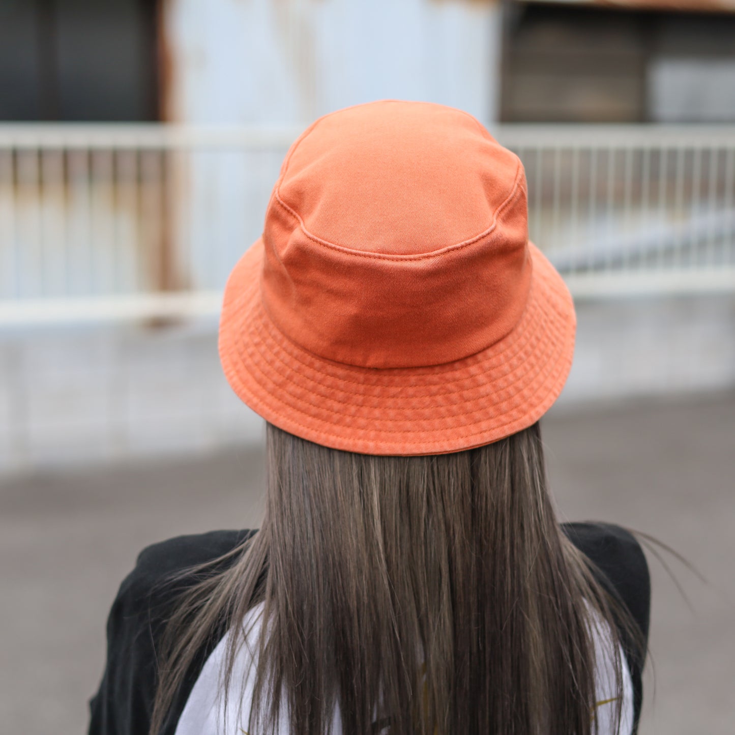 BRIXTON / WOODBURN PACKABLE BUCKET HAT (TERRACOTTA SOL WASH)