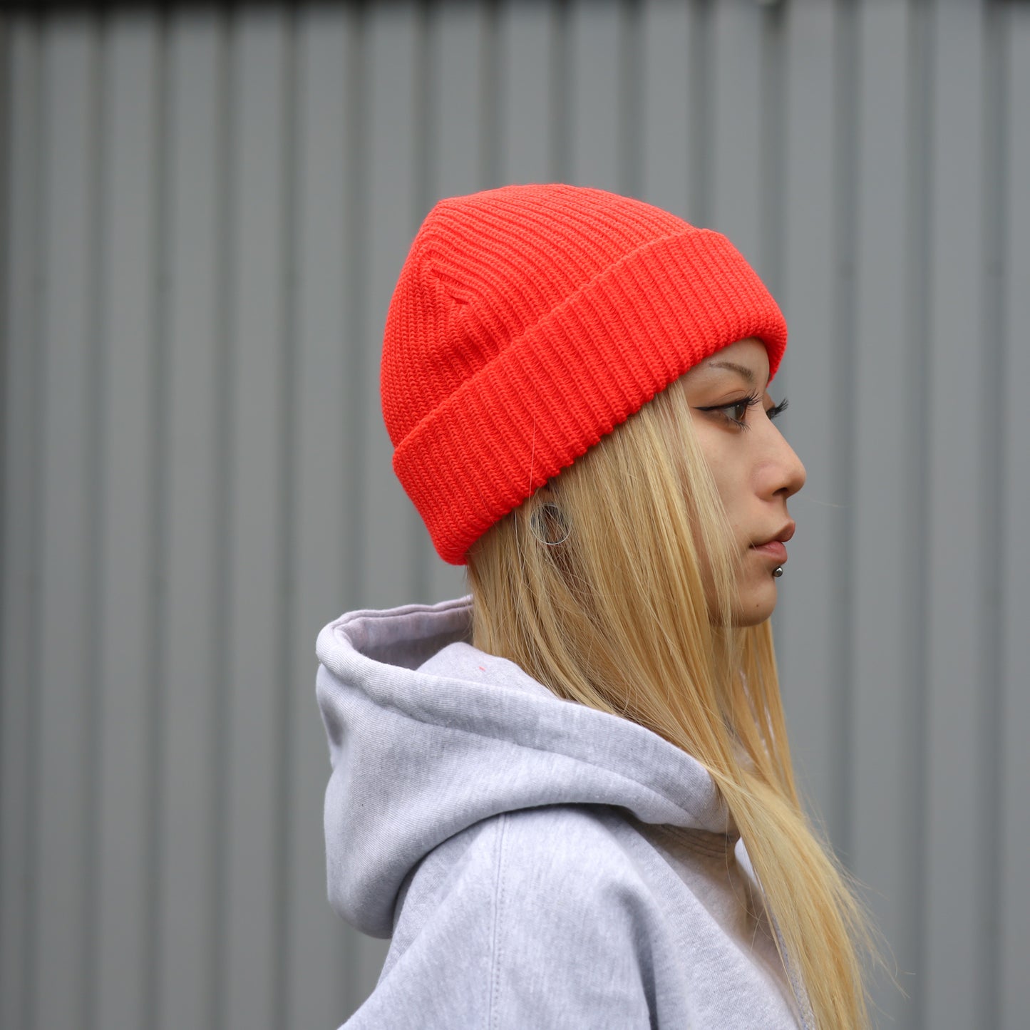 INDEPENDENT / BASELINE LONG SHOREMAN BEANIE (SAFETY ORANGE)