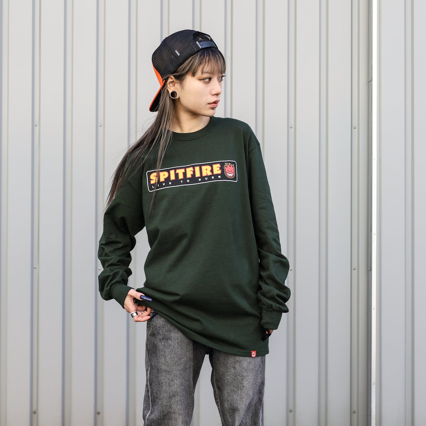 SPITFIRE / LTB L/S TEE (FOREST GREEN)