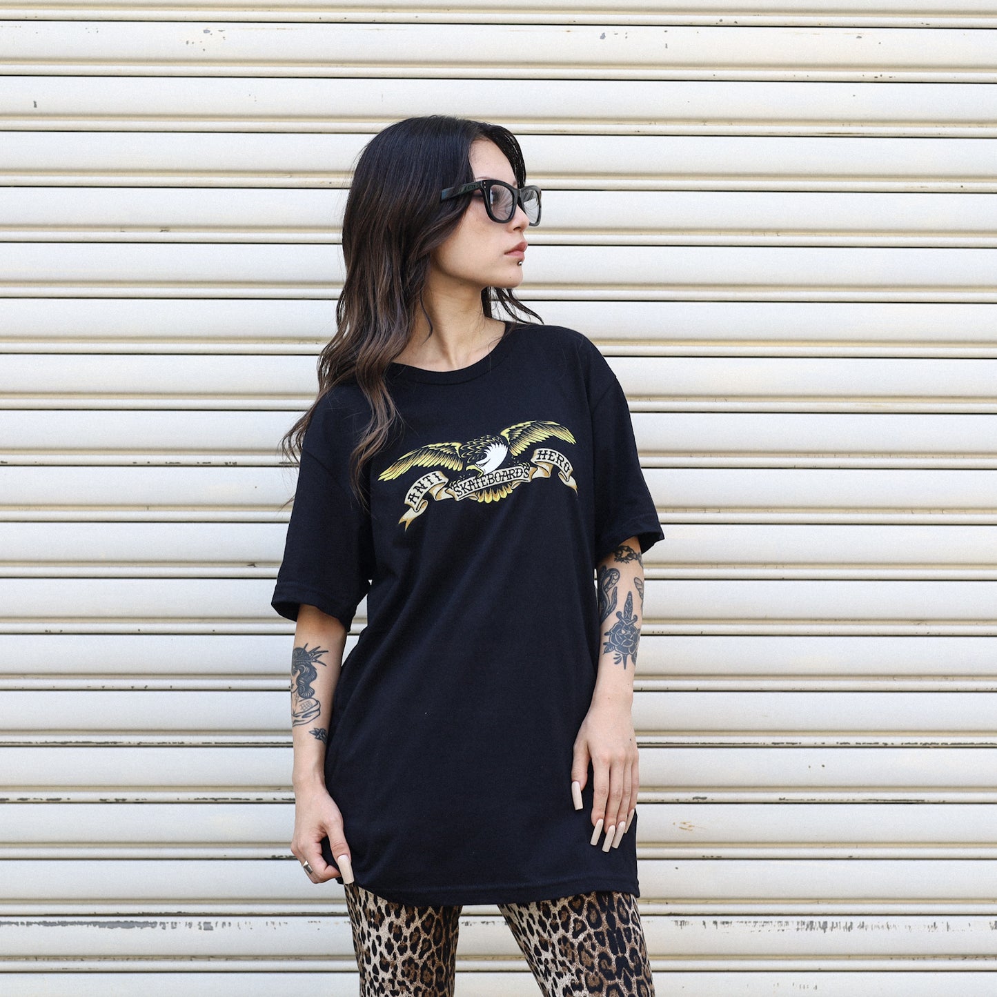 ANTIHERO / EAGLE TEE (BLACK/BLACK MULTI)