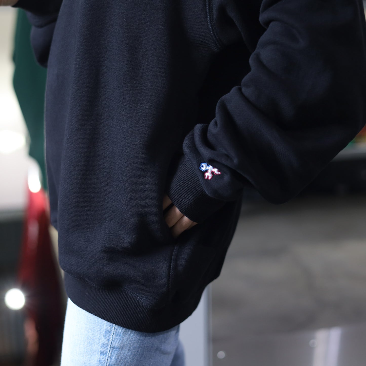 BLUCO / HEAVY PILE SWEATSHIRTS -OLD LOGO- (BLACK)