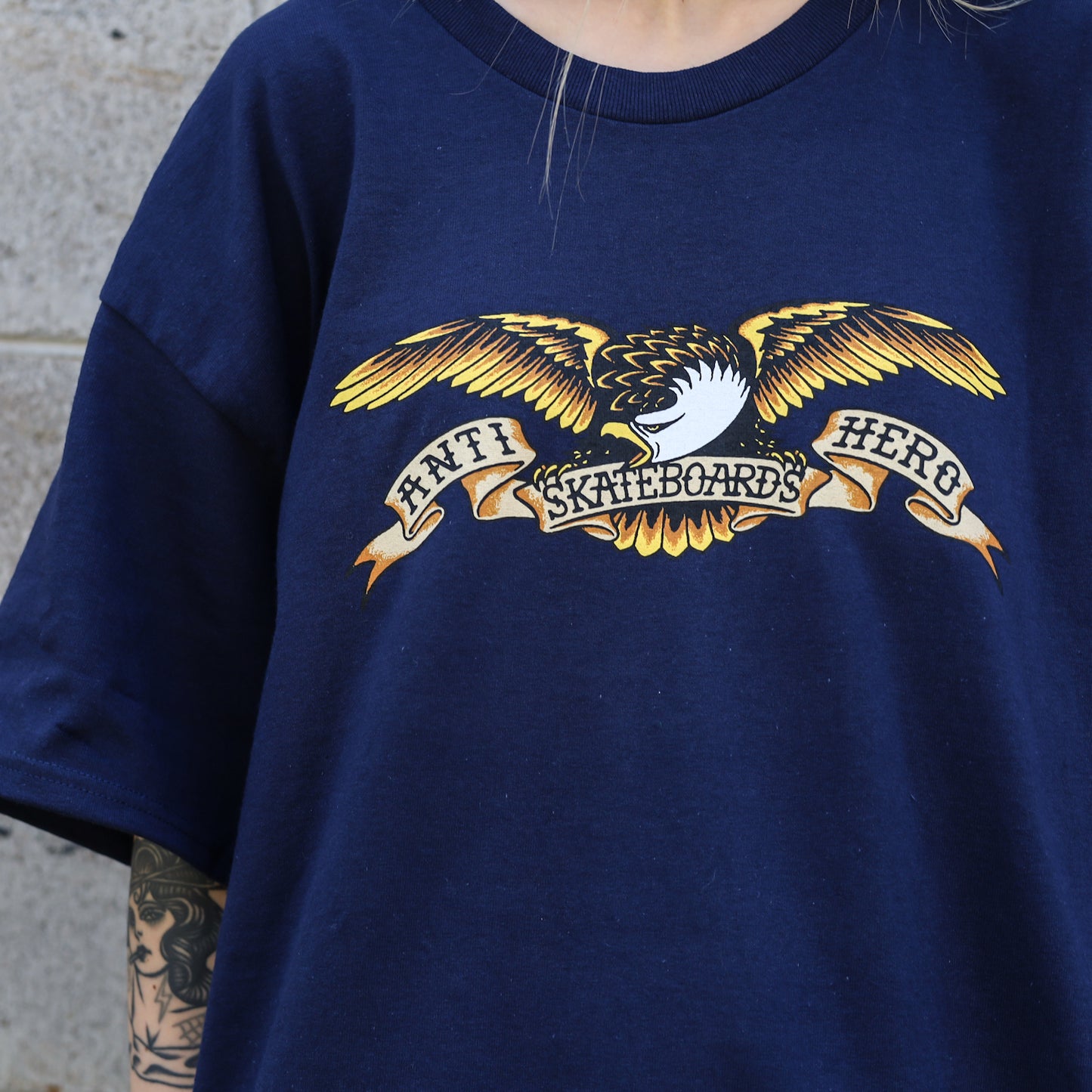 ANTIHERO / EAGLE TEE (NAVY/BLACK MULTI)
