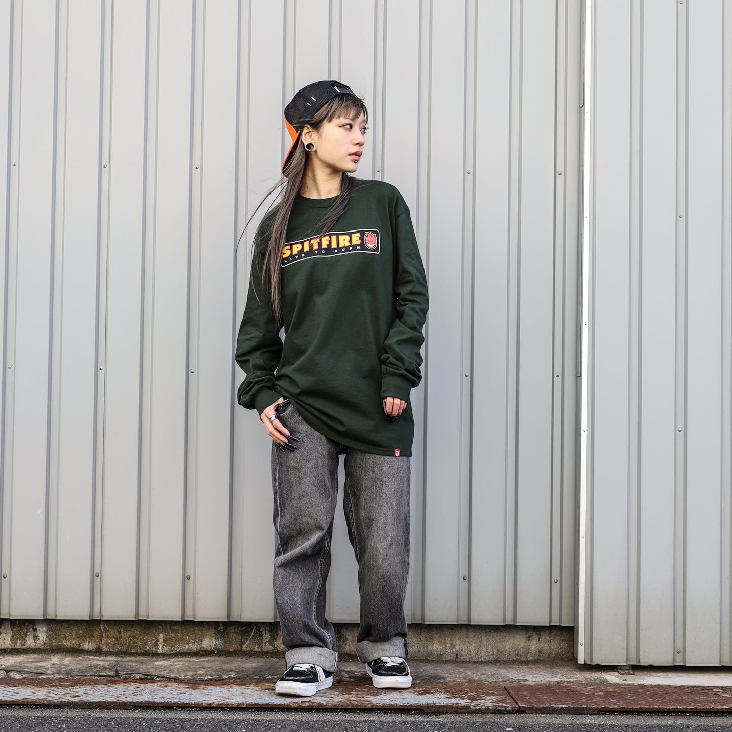 SPITFIRE / LTB L/S TEE (FOREST GREEN)