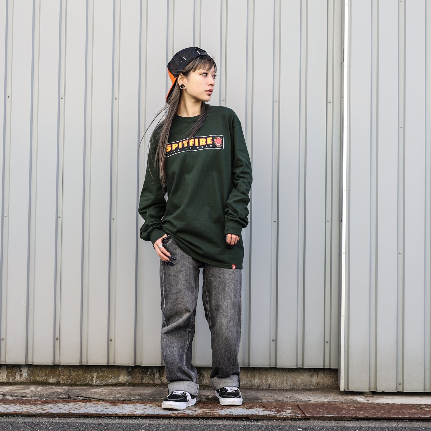 SPITFIRE / LTB L/S TEE (FOREST GREEN)