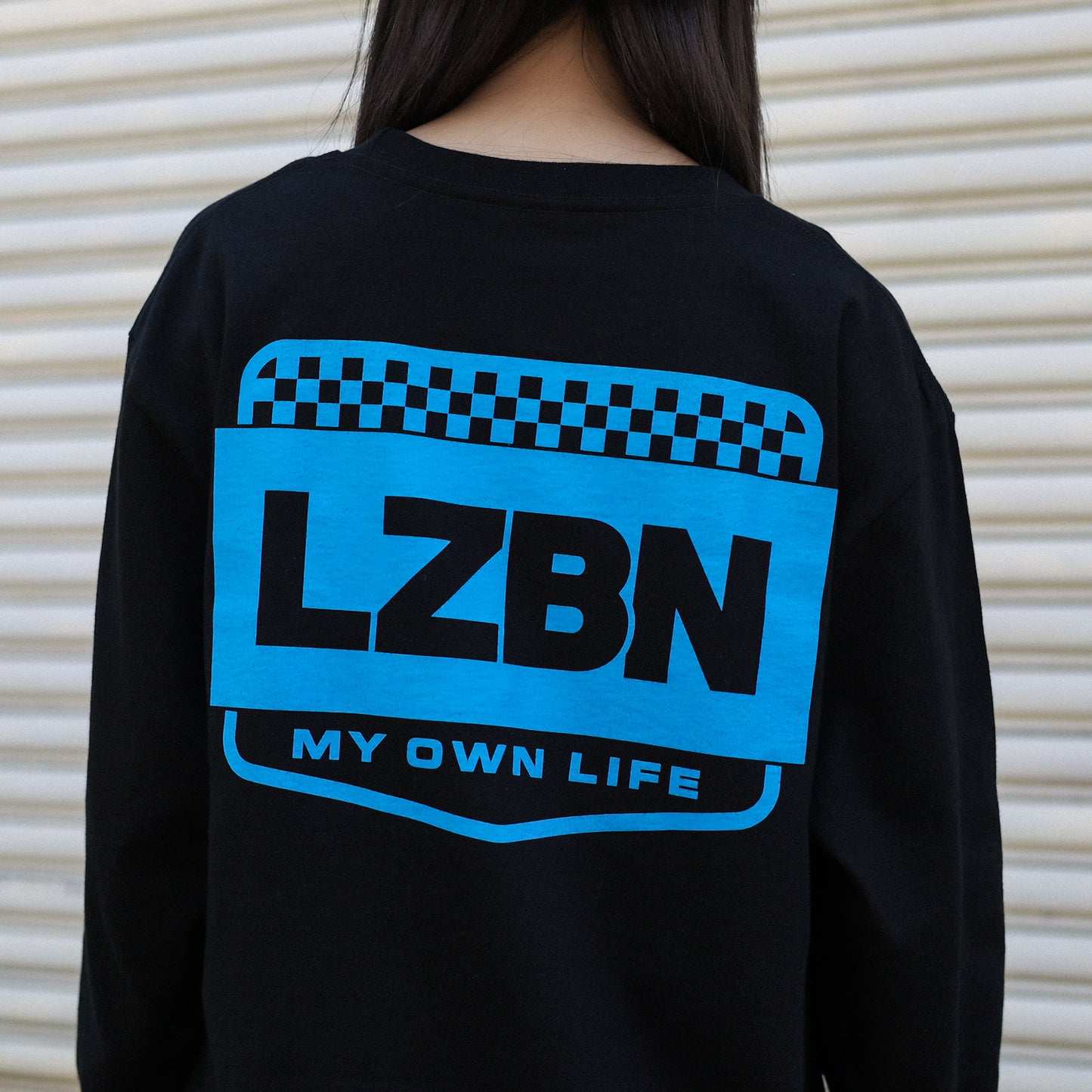 LZBN / WORKERS L/S TEE (BLACK/BLUE)