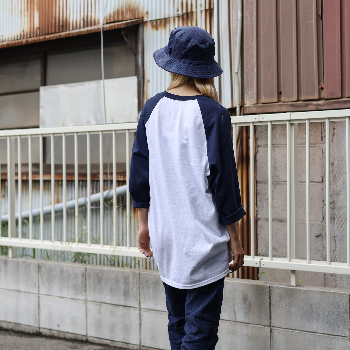 SPITFIRE / LIL BEATDOWNS 3/4 TEE (WHITE/NAVY)