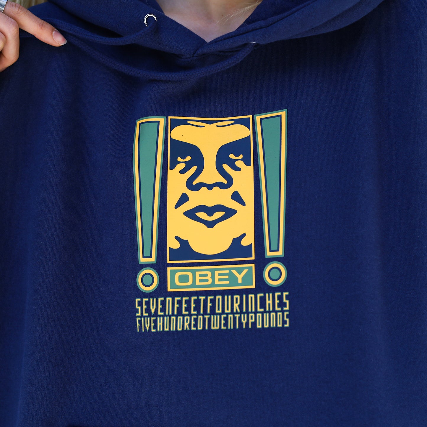 OBEY / OBEY DOUBLE EXCLAMATION HOODIE (ACADEMY NAVY)