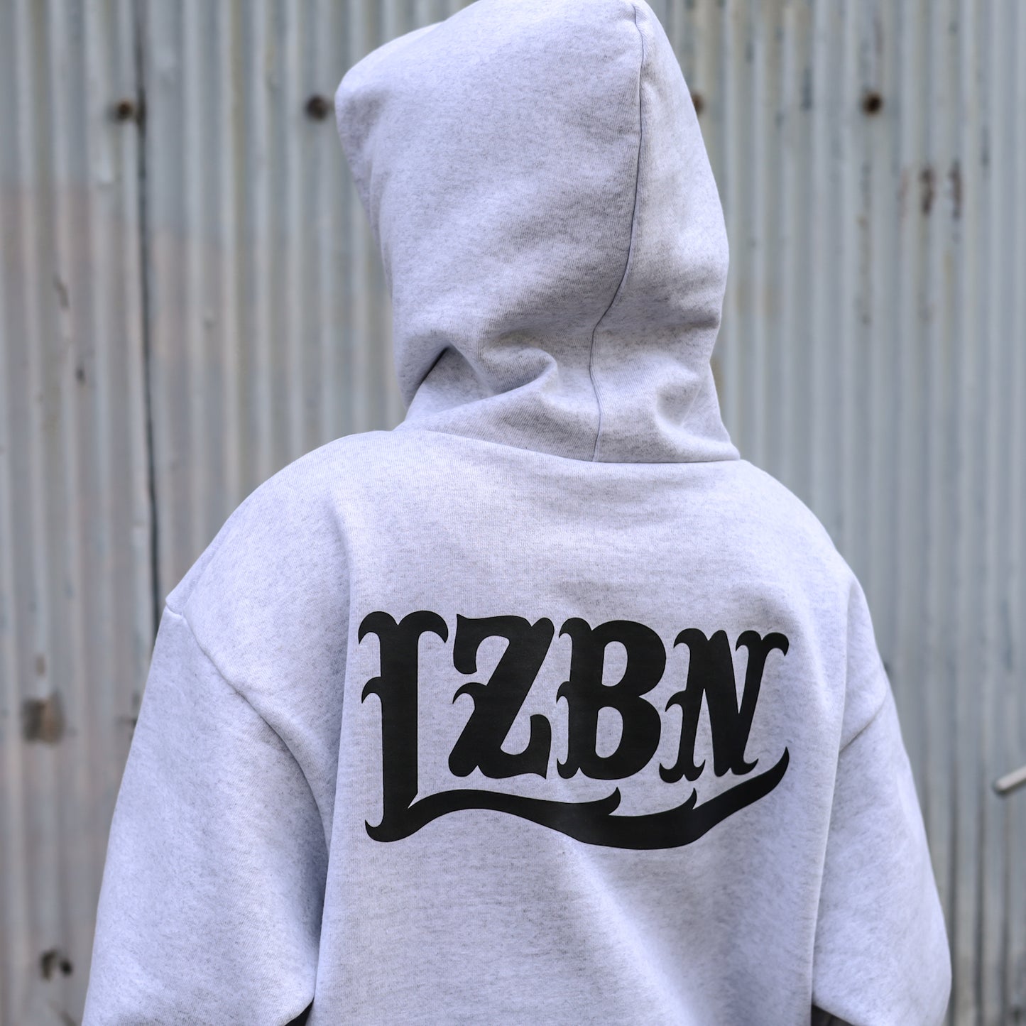 LZBN / LZBN LOGO EXTRA HEAVY PULLOVER HOODIE (ASH)
