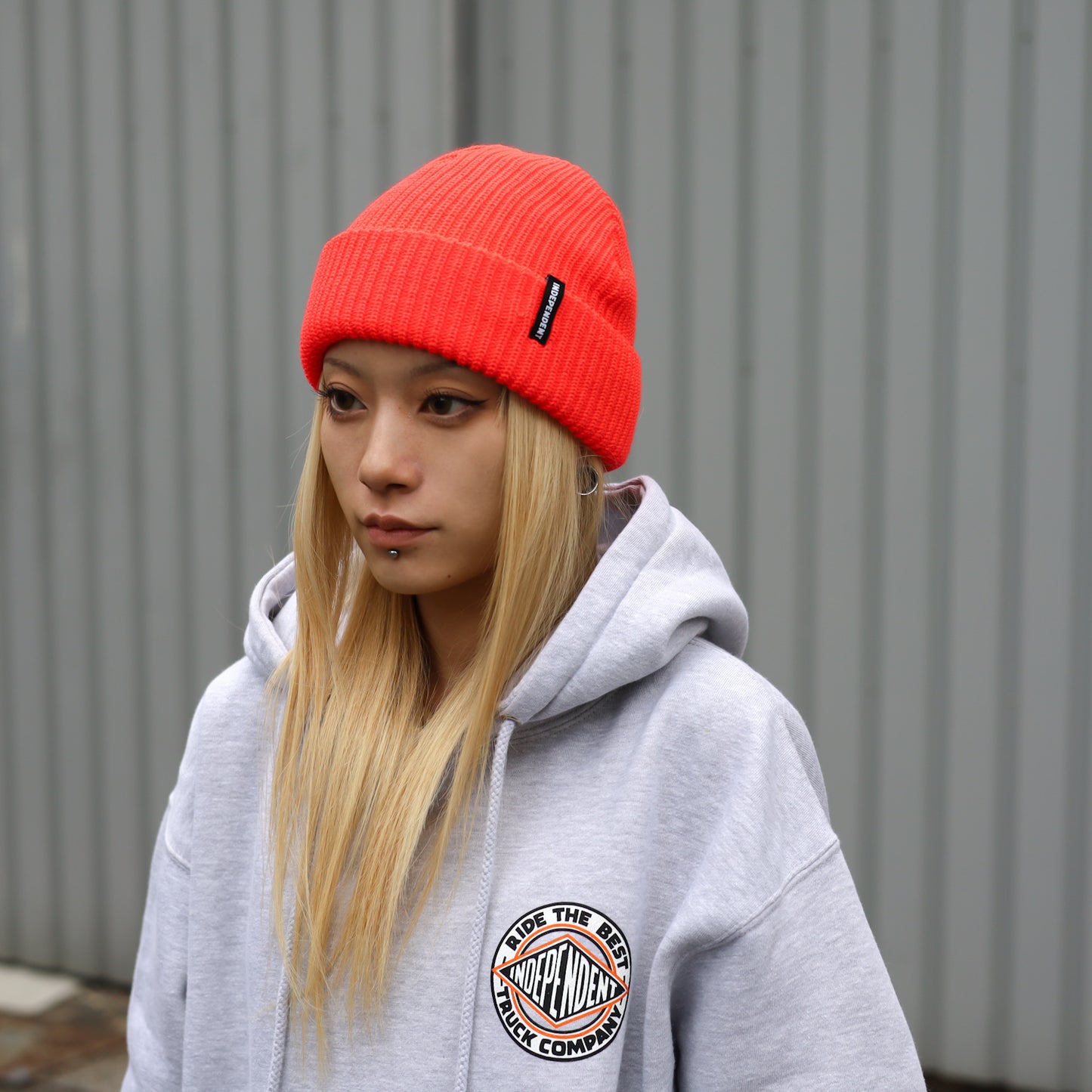 INDEPENDENT / BASELINE LONG SHOREMAN BEANIE (SAFETY ORANGE)