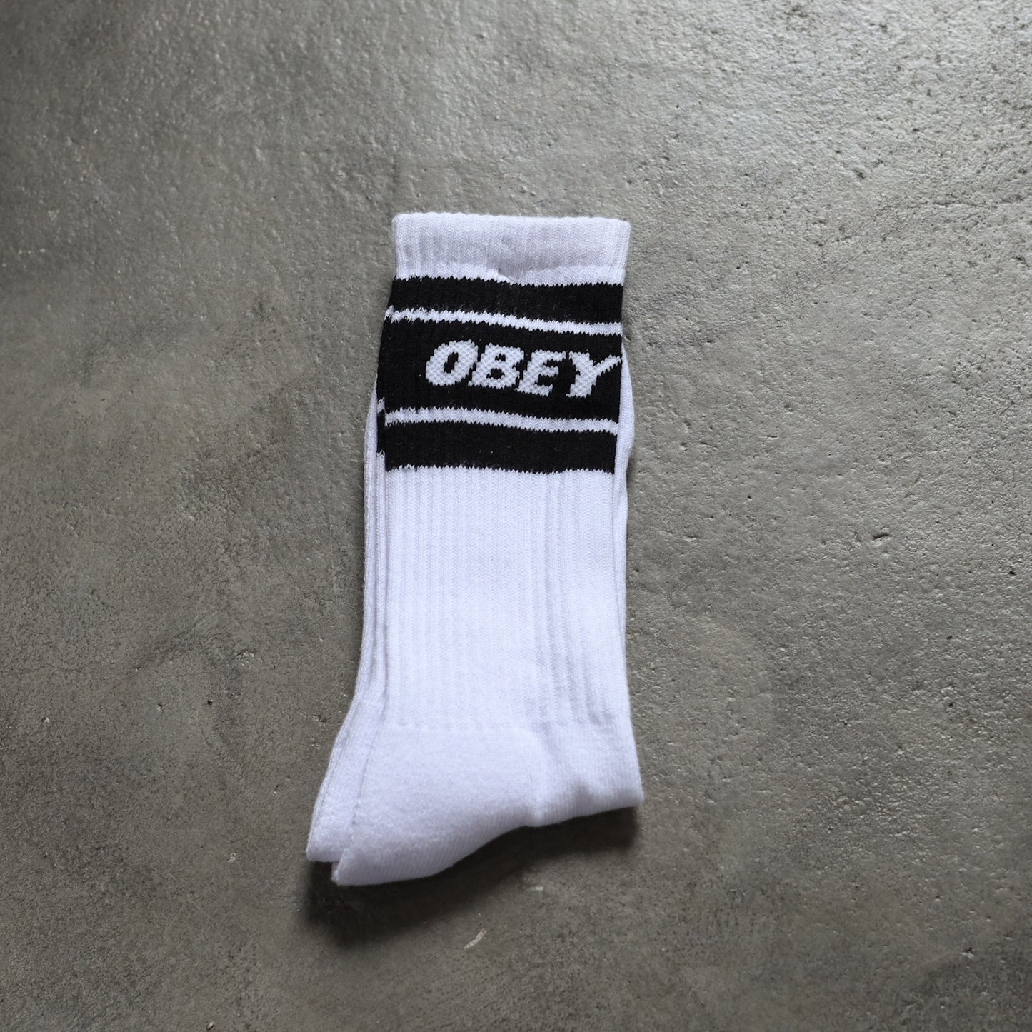 OBEY / COOPER II SOCKS (WHITE/BLACK)