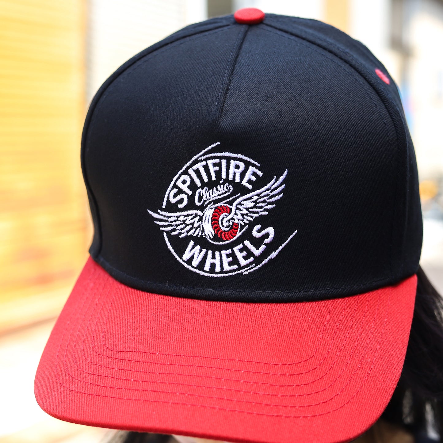 SPITFIRE / FLYING CLASSIC SNAPBACK CAP (BLACK/RED)