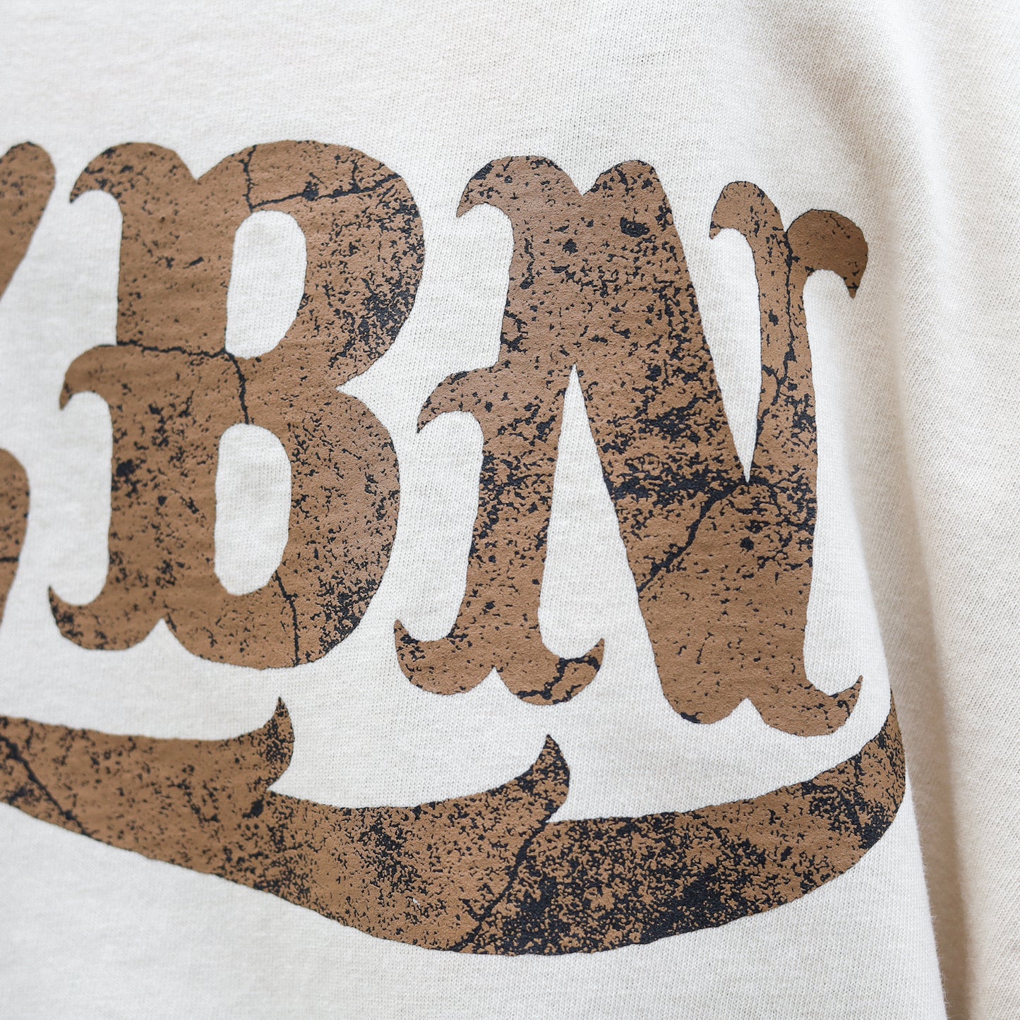 LZBN / STONE LZBN LOGO PIGMENT DYED TEE (NATURAL)