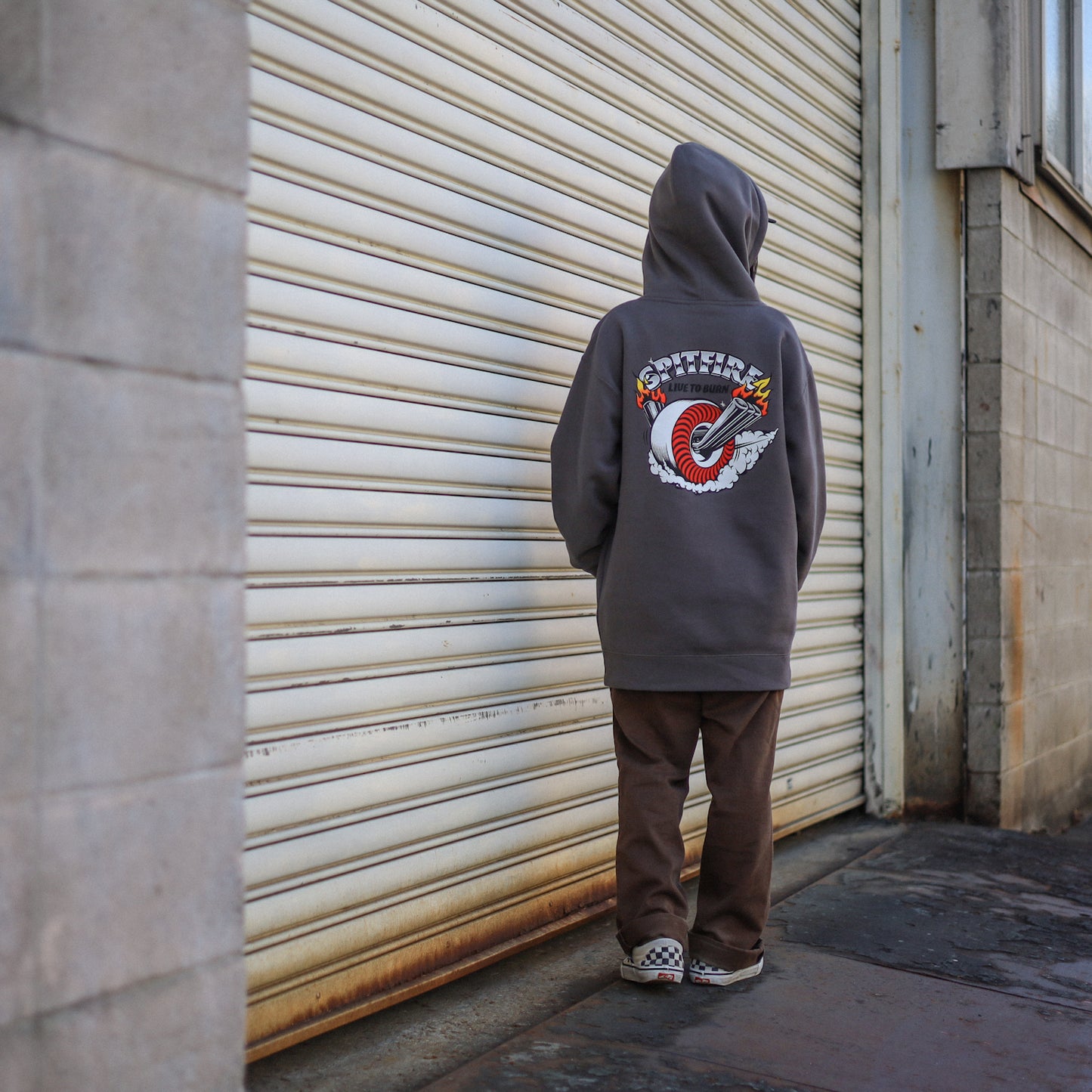 SPITFIRE / BURNOUT PULLOVER HOODIE (CHARCOAL)