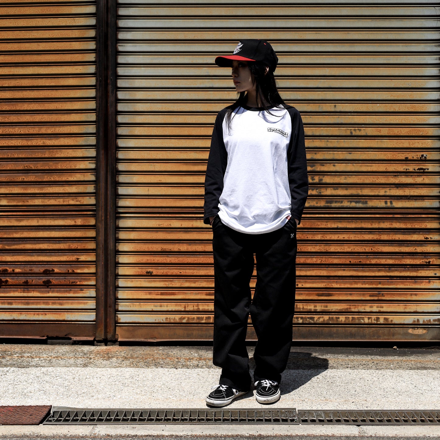 SPITFIRE / BURNOUT 3/4 TEE (WHITE/BLACK)