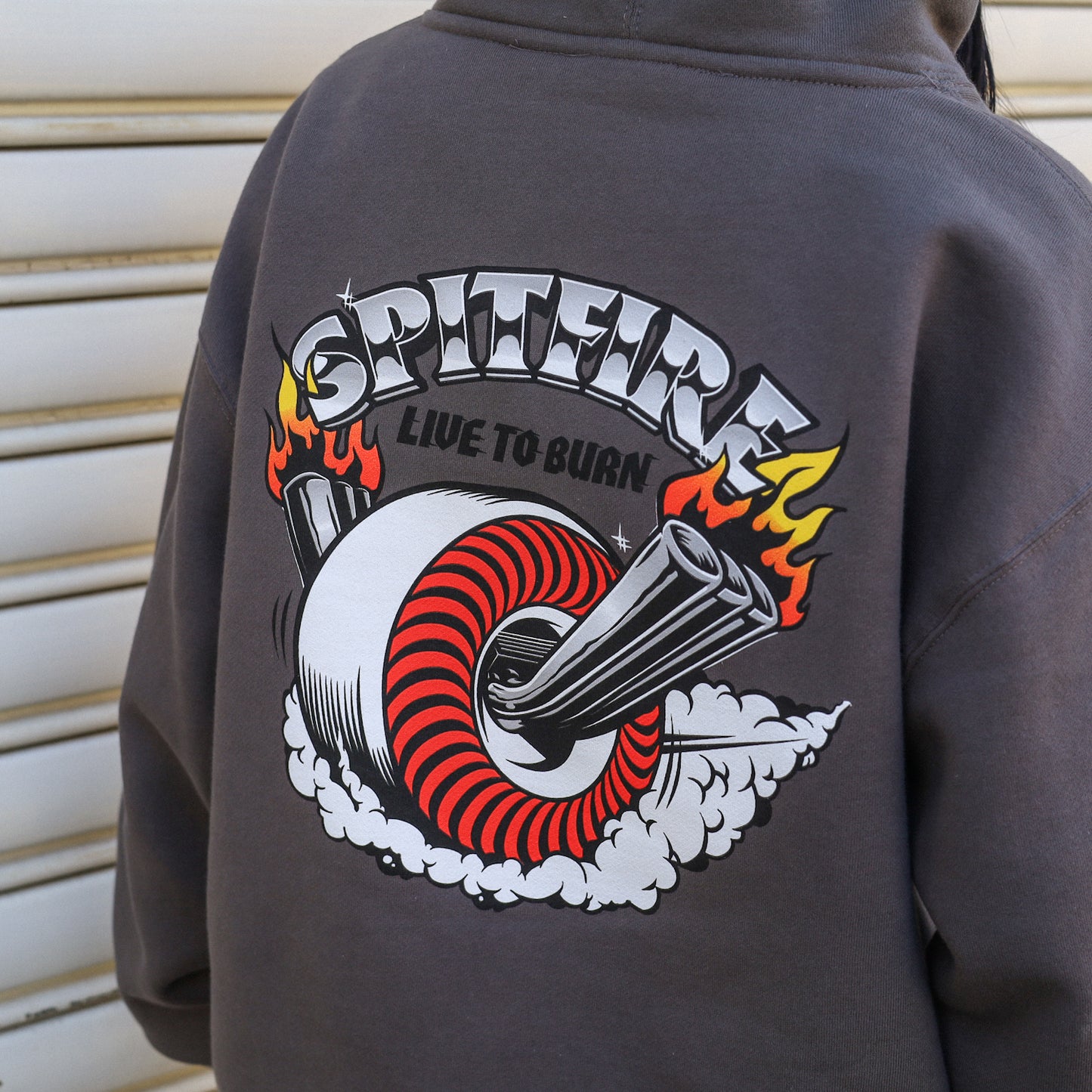 SPITFIRE / BURNOUT PULLOVER HOODIE (CHARCOAL)