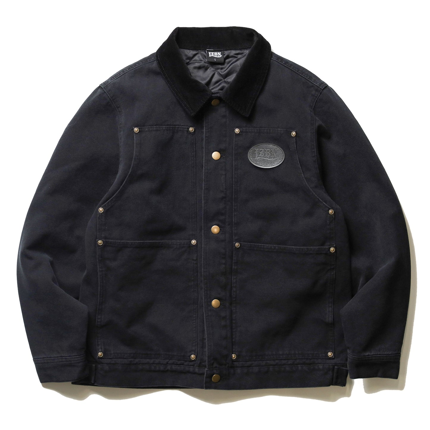 LZBN / OVAL LOGO PATCH CANVAS WORK JACKET (BLACK)