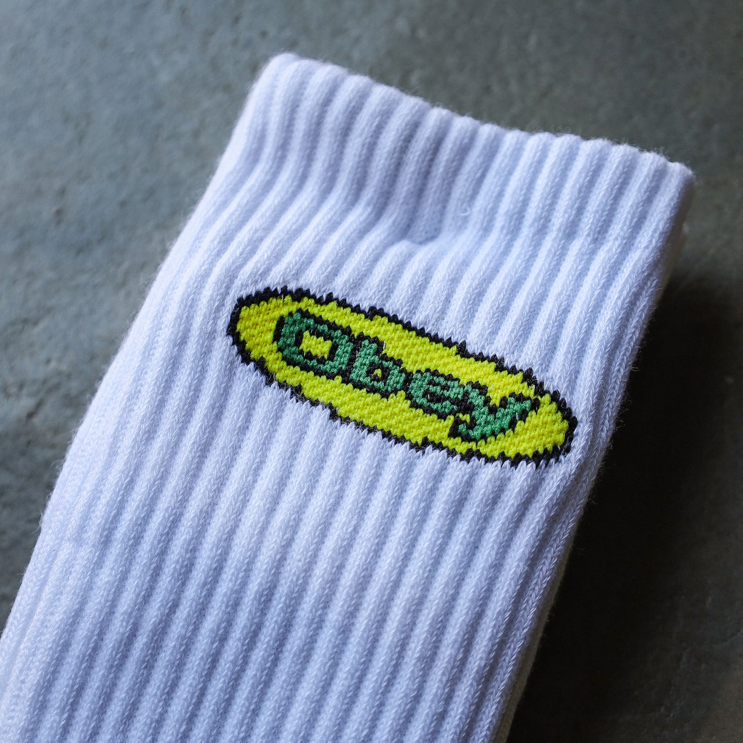 OBEY / FRESH OVAL SOCKS (WHITE)