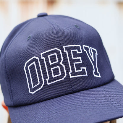 OBEY / OBEY ACADEMY 6 PANEL CLASSIC SNAPBACK CAP (NAVY)