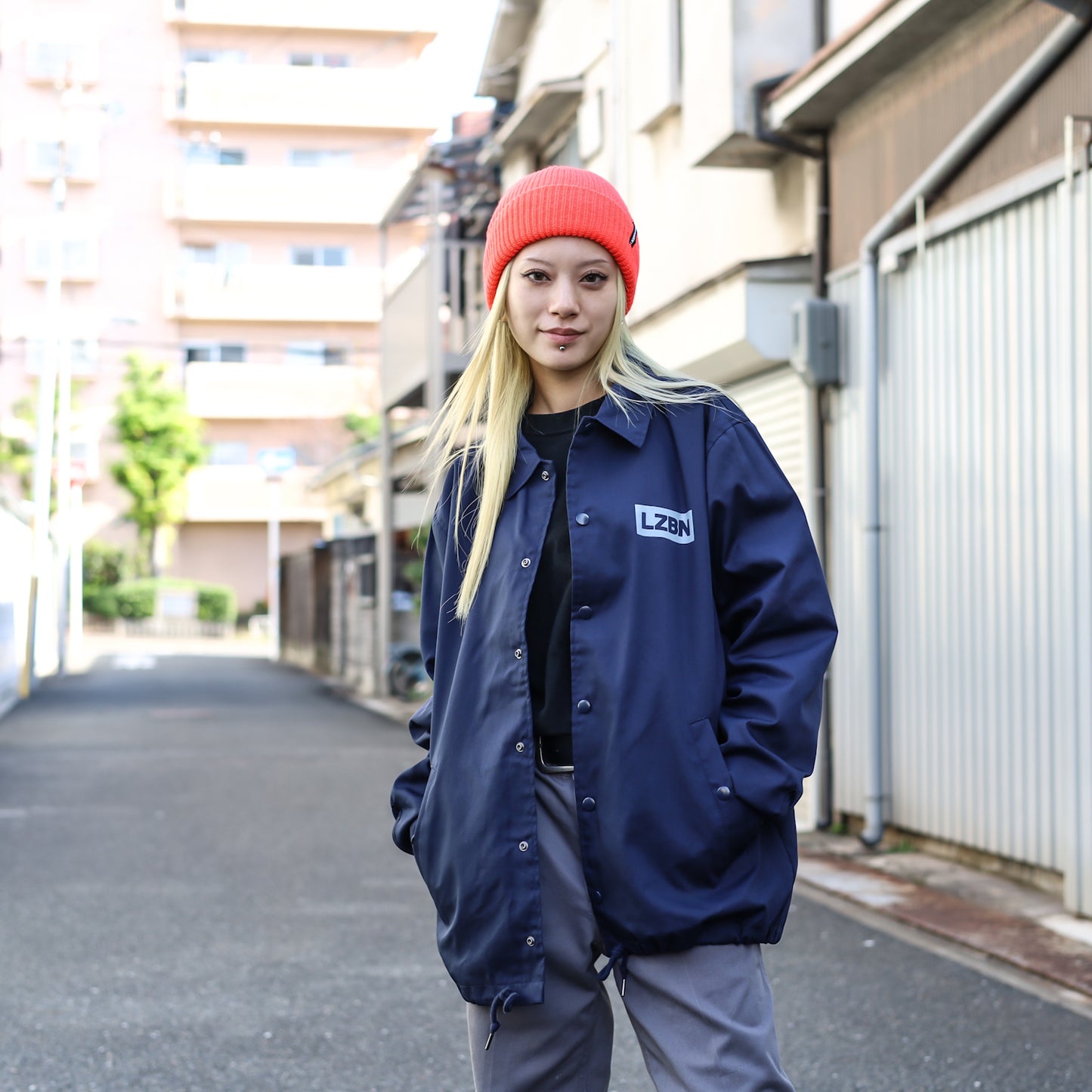 LZBN / WORKERS T/C COACH JACKET (NAVY)