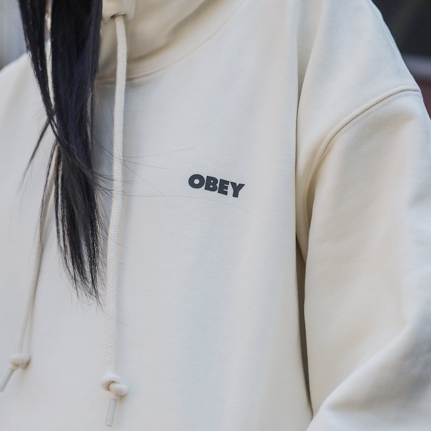 OBEY / OBEY ICON STENCIL FLAME HOODIE (UNBLEACHED)
