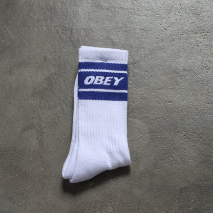 OBEY / COOPER II SOCKS (WHITE/SURF BLUE)