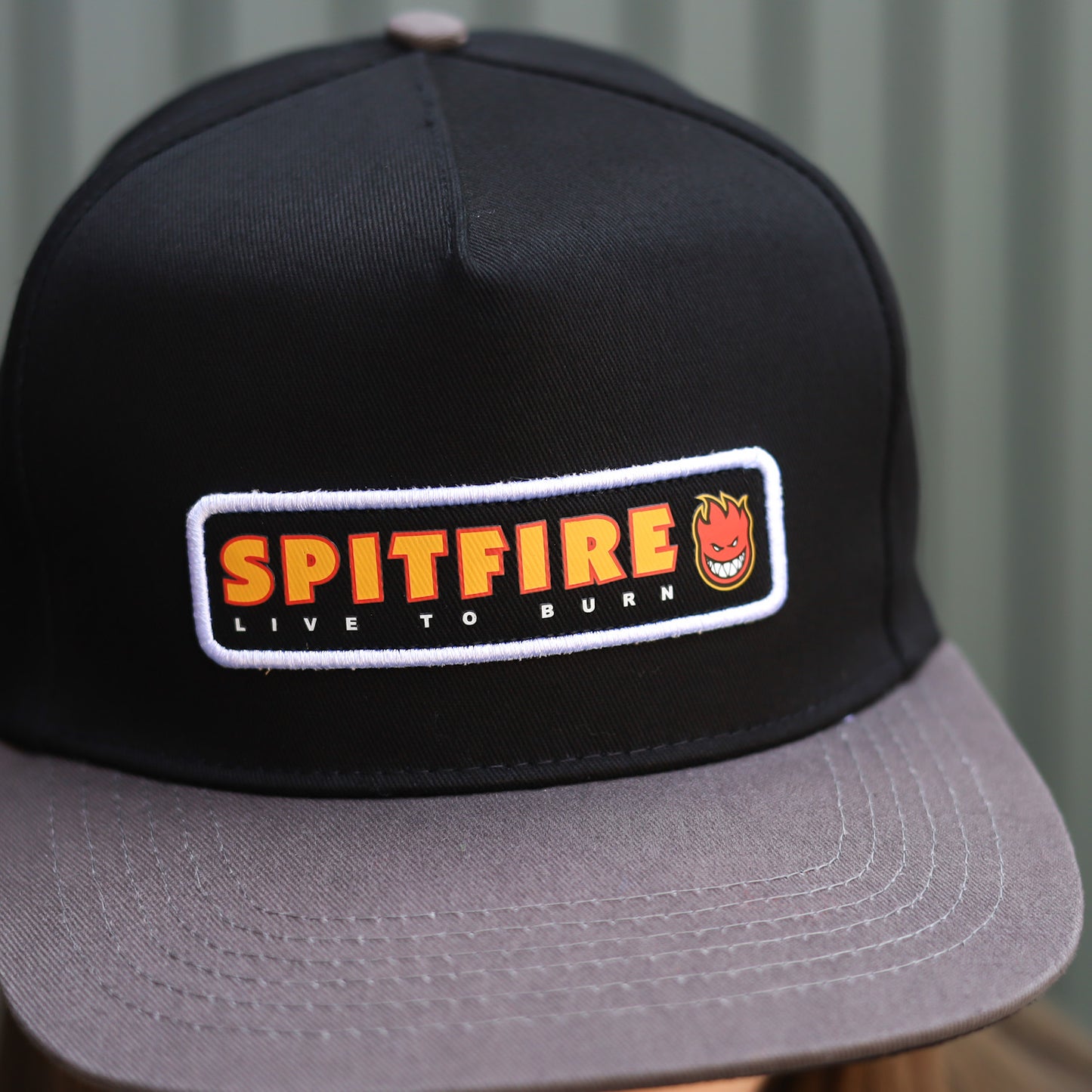 SPITFIRE / LTB PATCH SNAPBACK CAP (BLACK/CHARCOAL)