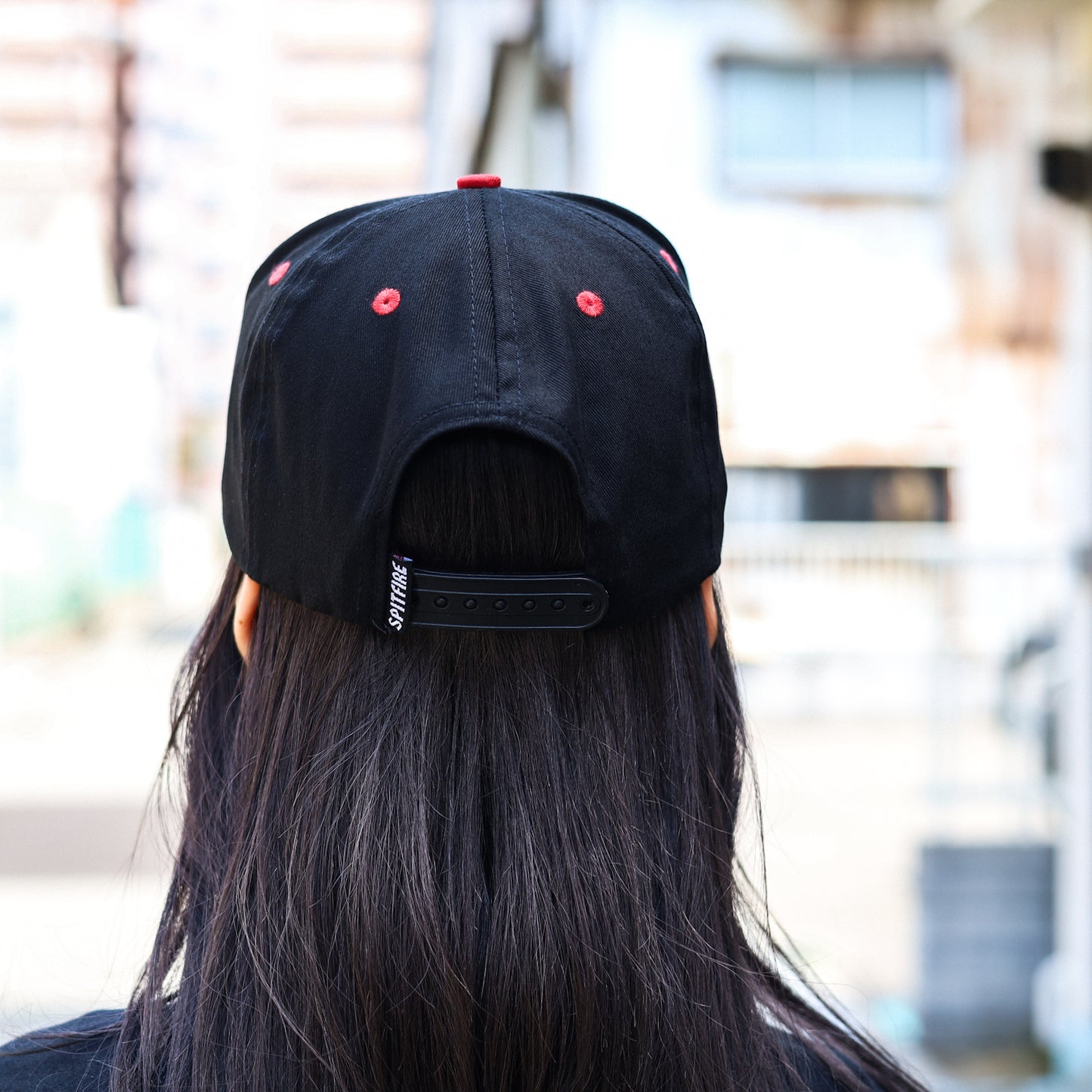 SPITFIRE / FLYING CLASSIC SNAPBACK CAP (BLACK/RED)