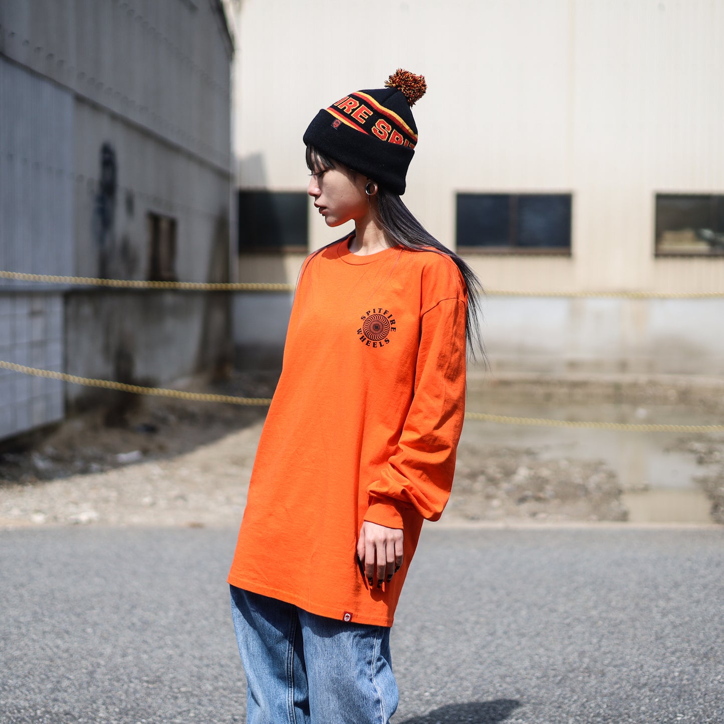 SPITFIRE / OG CLASSIC FILL L/S TEE (ORANGE)