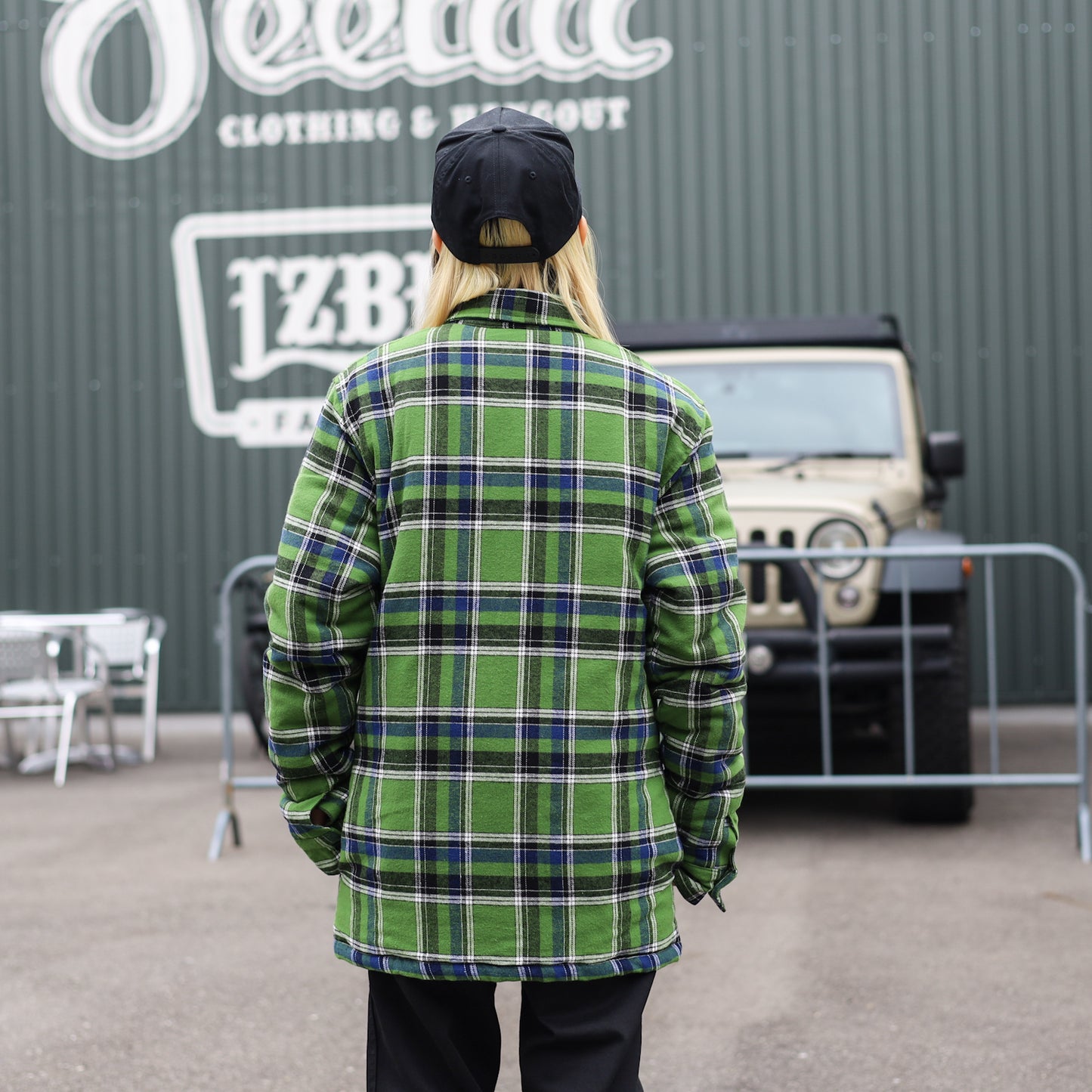 ANTIHERO / BASIC EAGLE FLANNEL JACKET (GREEN/BLUE MULTI)