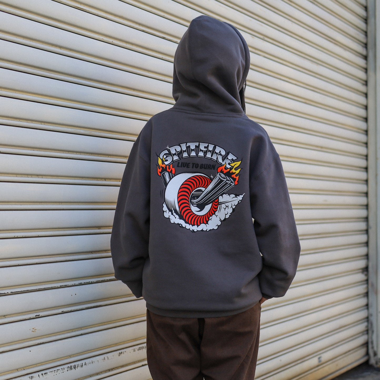 SPITFIRE / BURNOUT PULLOVER HOODIE (CHARCOAL)