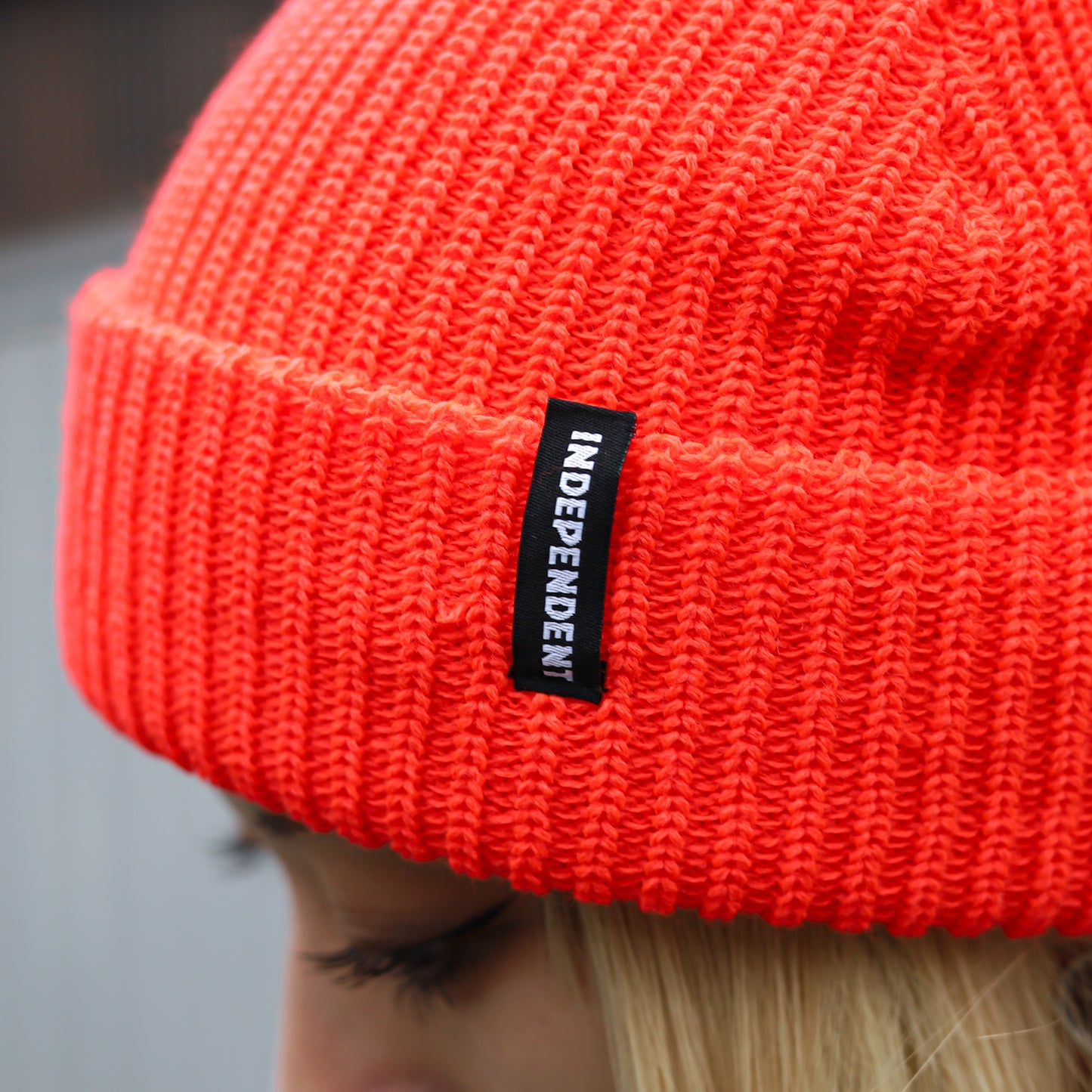INDEPENDENT / BASELINE LONG SHOREMAN BEANIE (SAFETY ORANGE)