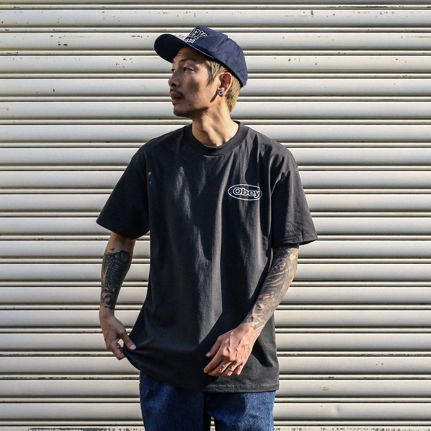 OBEY / OBEY REACTION CLASSIC TEE (VINTAGE BLACK)