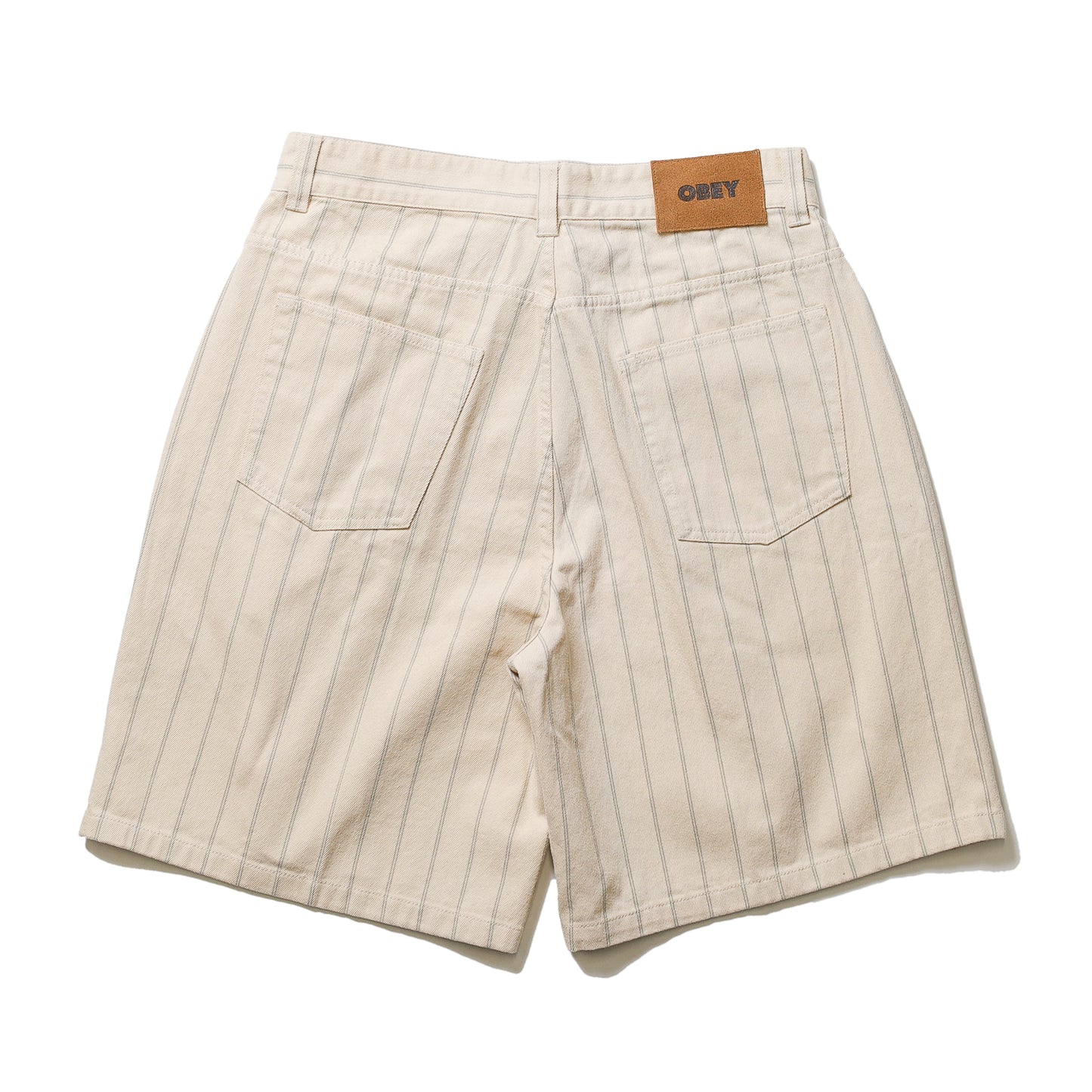 OBEY / STRIPE BAGGY DENIM SHORT (PELICAN MULTI)