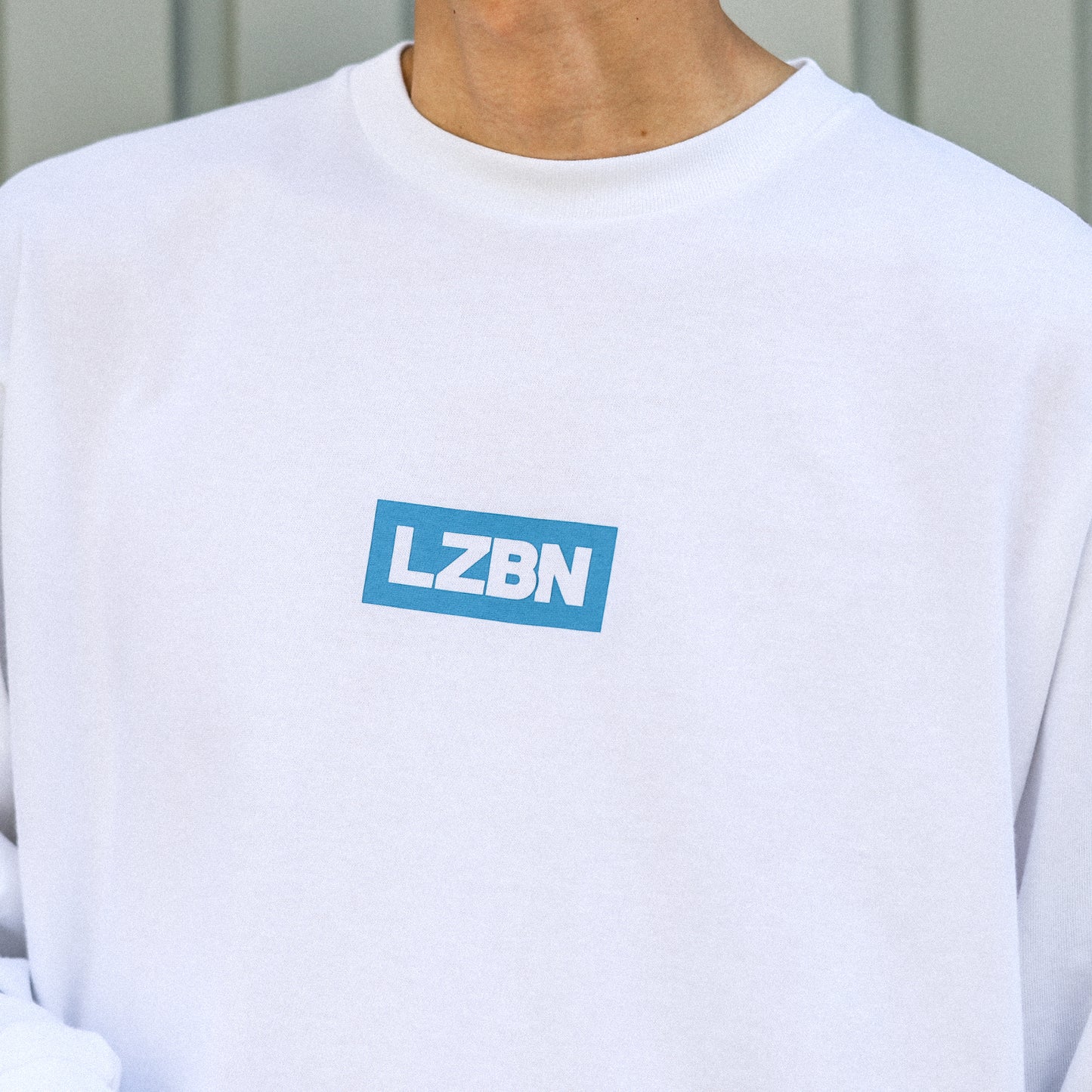 LZBN / WORKERS L/S TEE (WHITE/BLUE)
