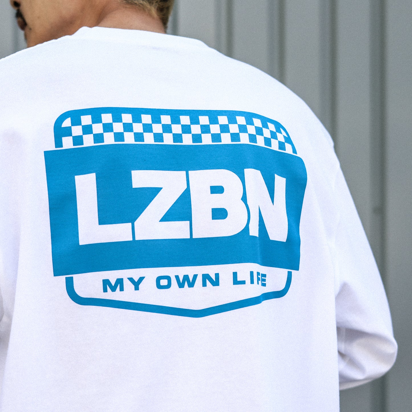 LZBN / WORKERS L/S TEE (WHITE/BLUE)