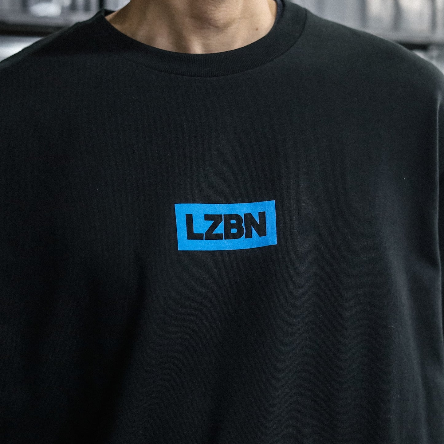 LZBN / WORKERS L/S TEE (BLACK/BLUE)