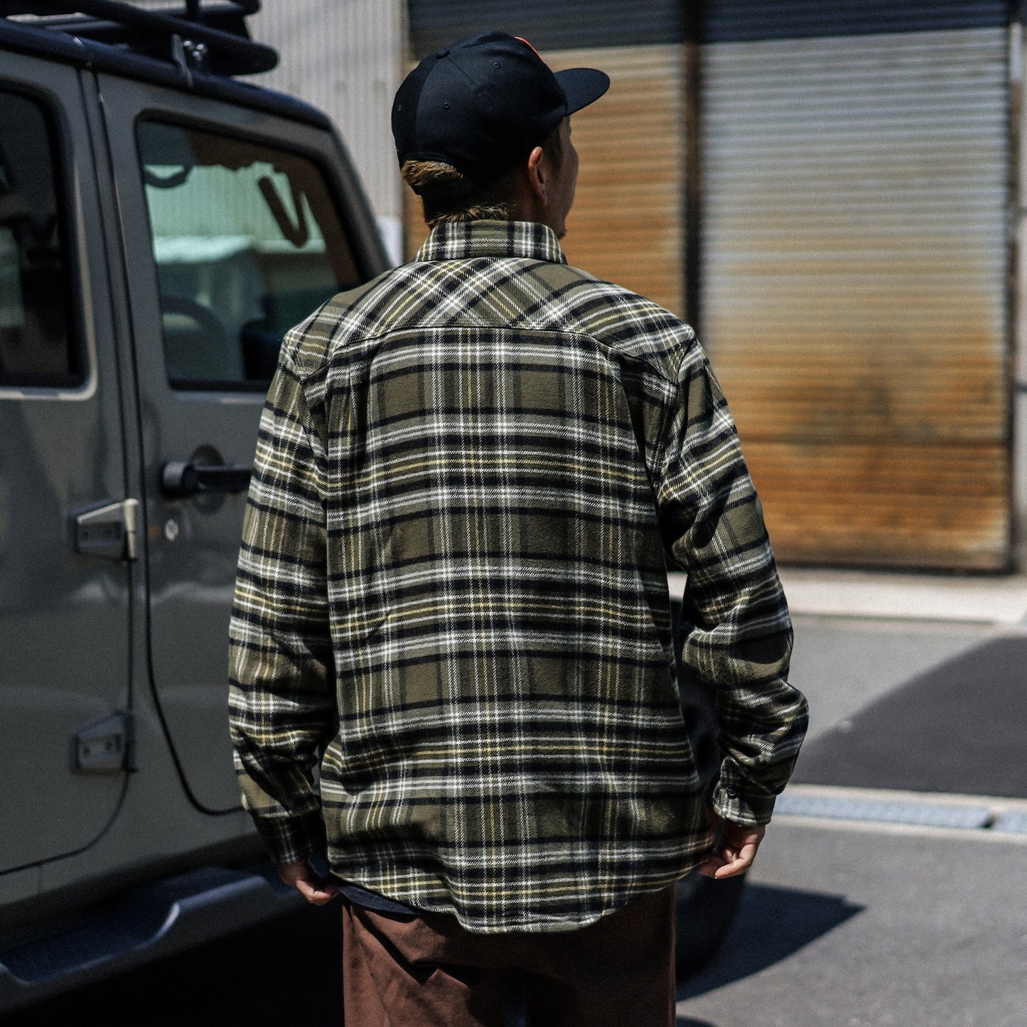 BRIXTON / BOWERY L/S FLANNEL SHIRT (IVY GREEN/OLIVE SURPLUS/BLACK)