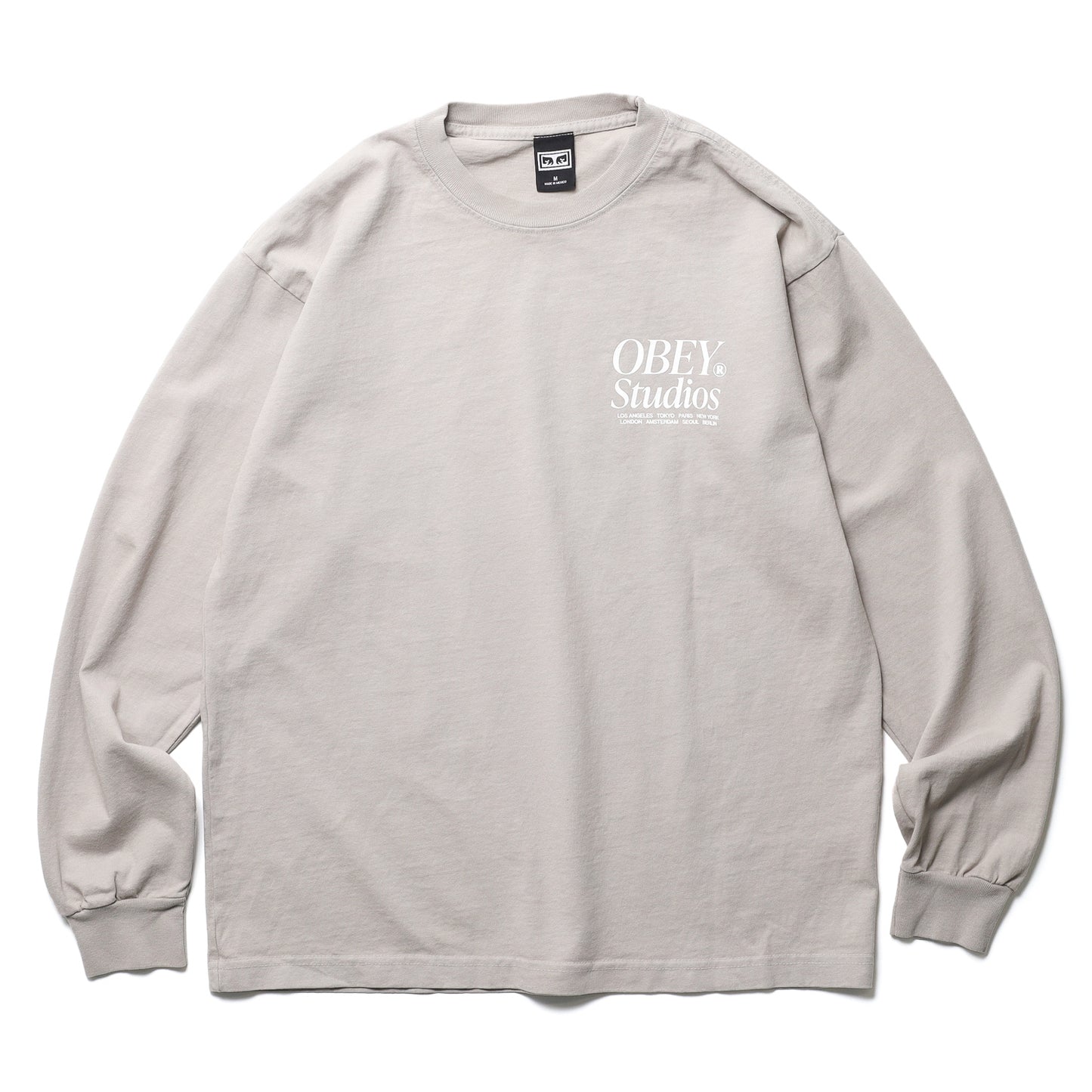 OBEY / OBEY STUDIOS ICON HEAVYWEIGHT L/S TEE (SILVER GREY)