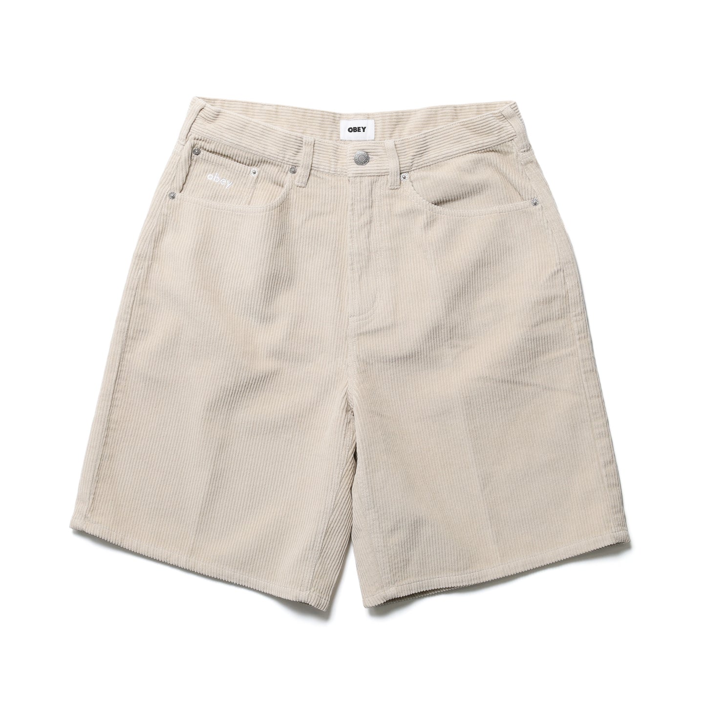 OBEY / BIGWIG BAGGY CORDUROY SHORT (SILVER GREY)