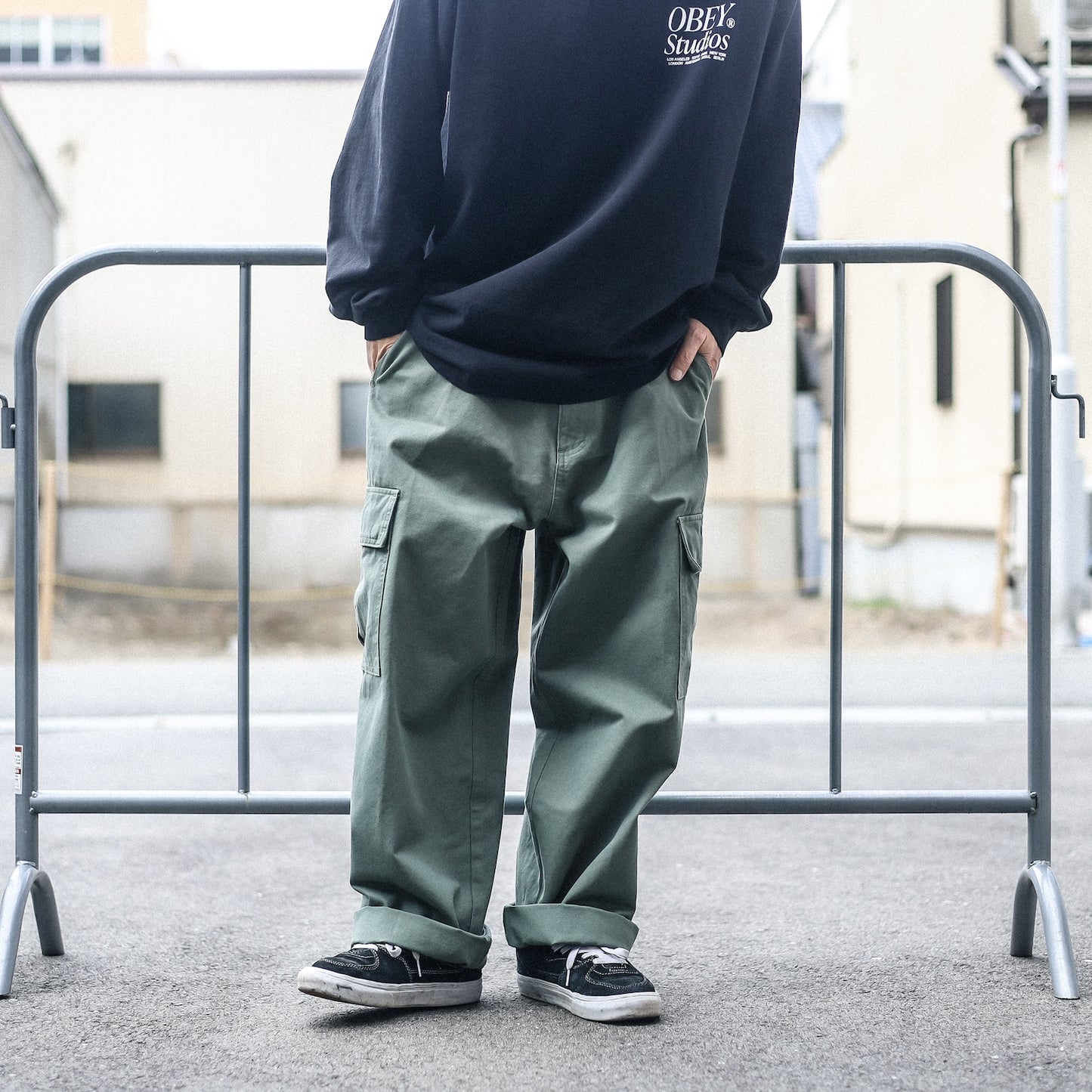 OBEY / BIGWIG BAGGY TWILL CARGO PANT (LAUREL WREATH)