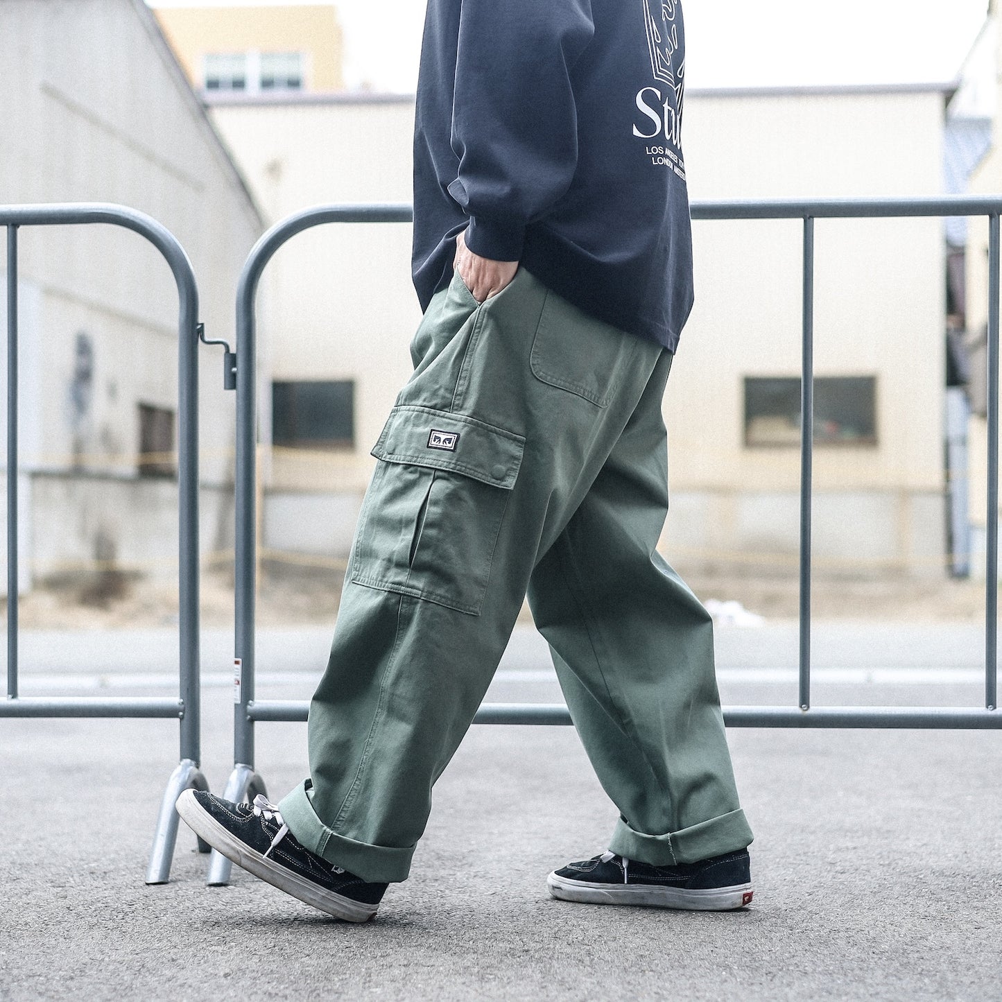 OBEY / BIGWIG BAGGY TWILL CARGO PANT (LAUREL WREATH)