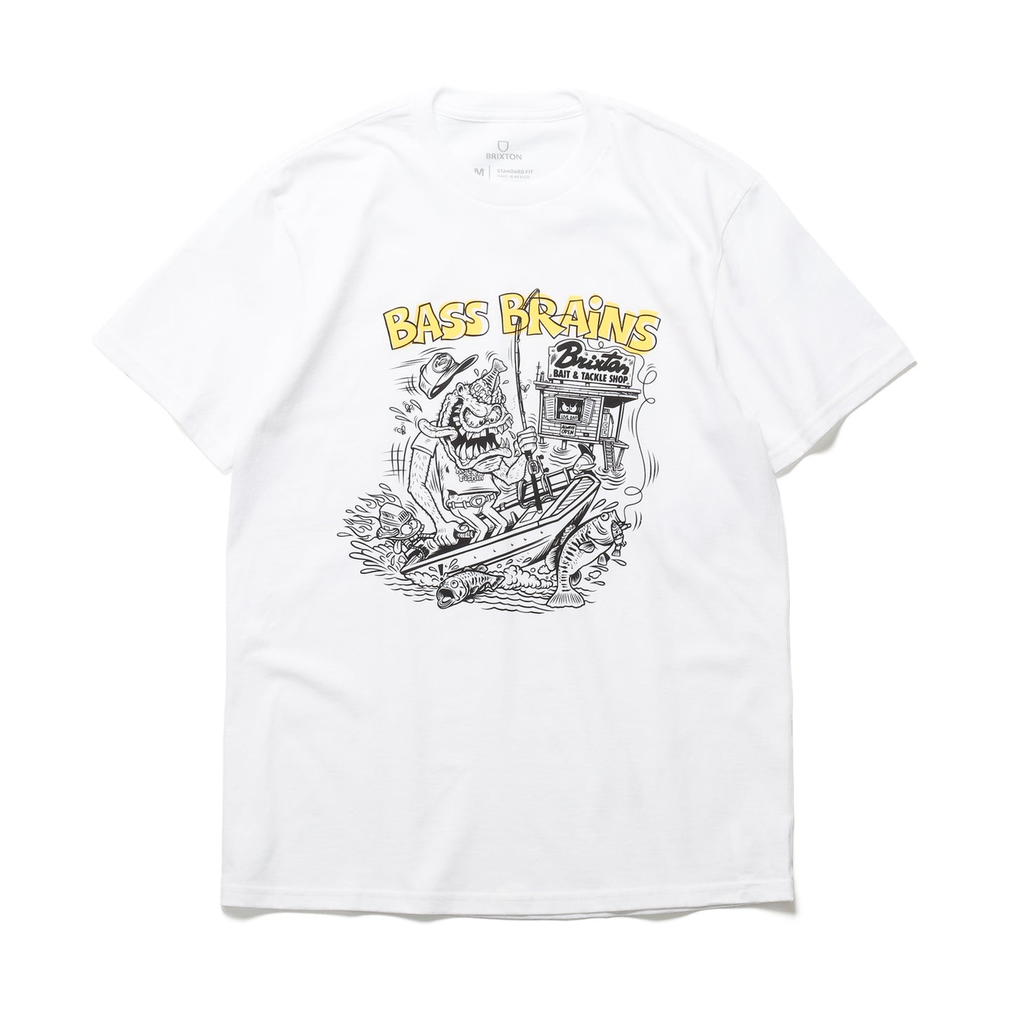 BRIXTON / BASS BRAINS MONSTER S/S STANDARD TEE (WHITE)