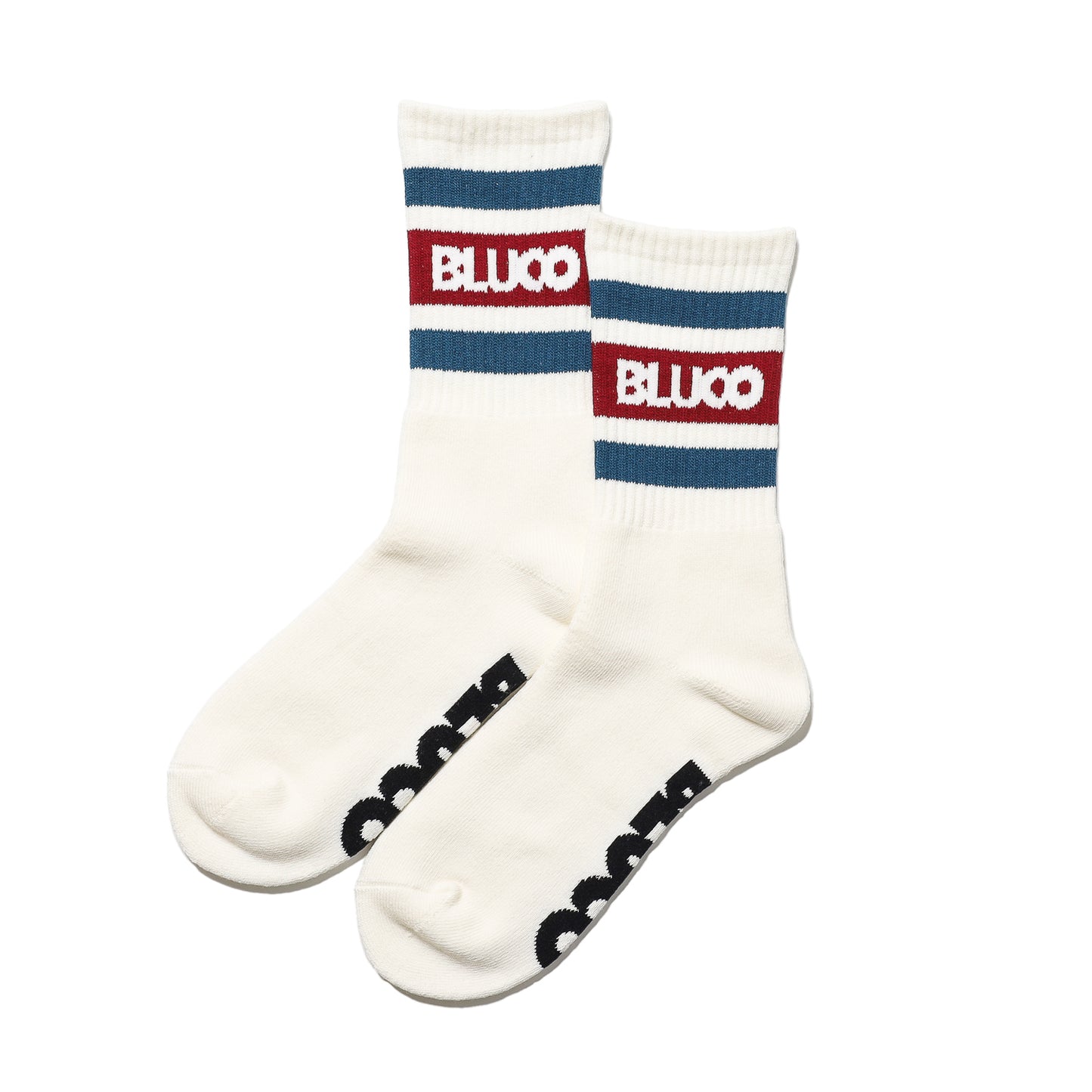 BLUCO / 2-PACK SOX -LINE- (WHITE/NAVY・WHITE/BURGUNDY)