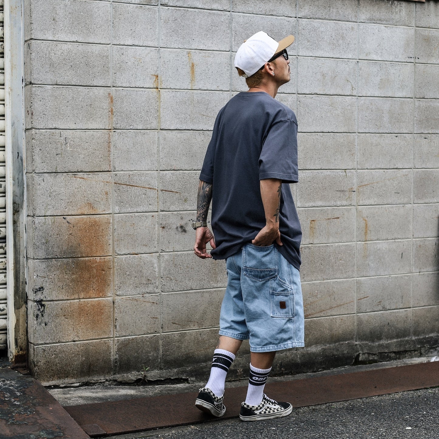 LZBN / ARCH LOGO TEE (DENIM)